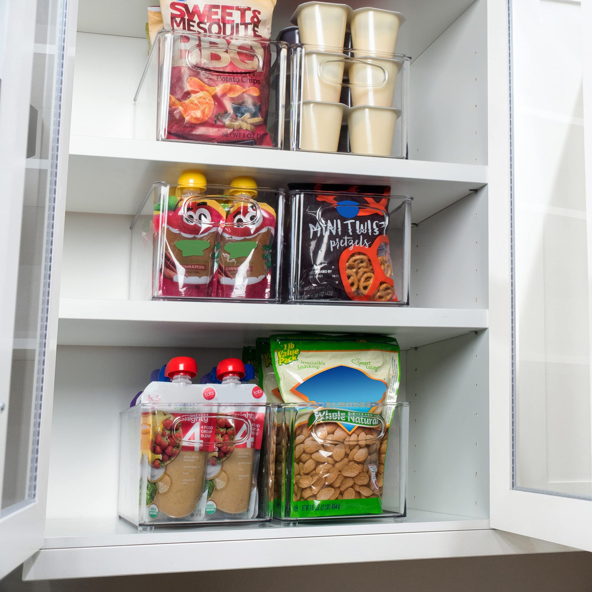 Clear Plastic Storage Bins (6 Count)