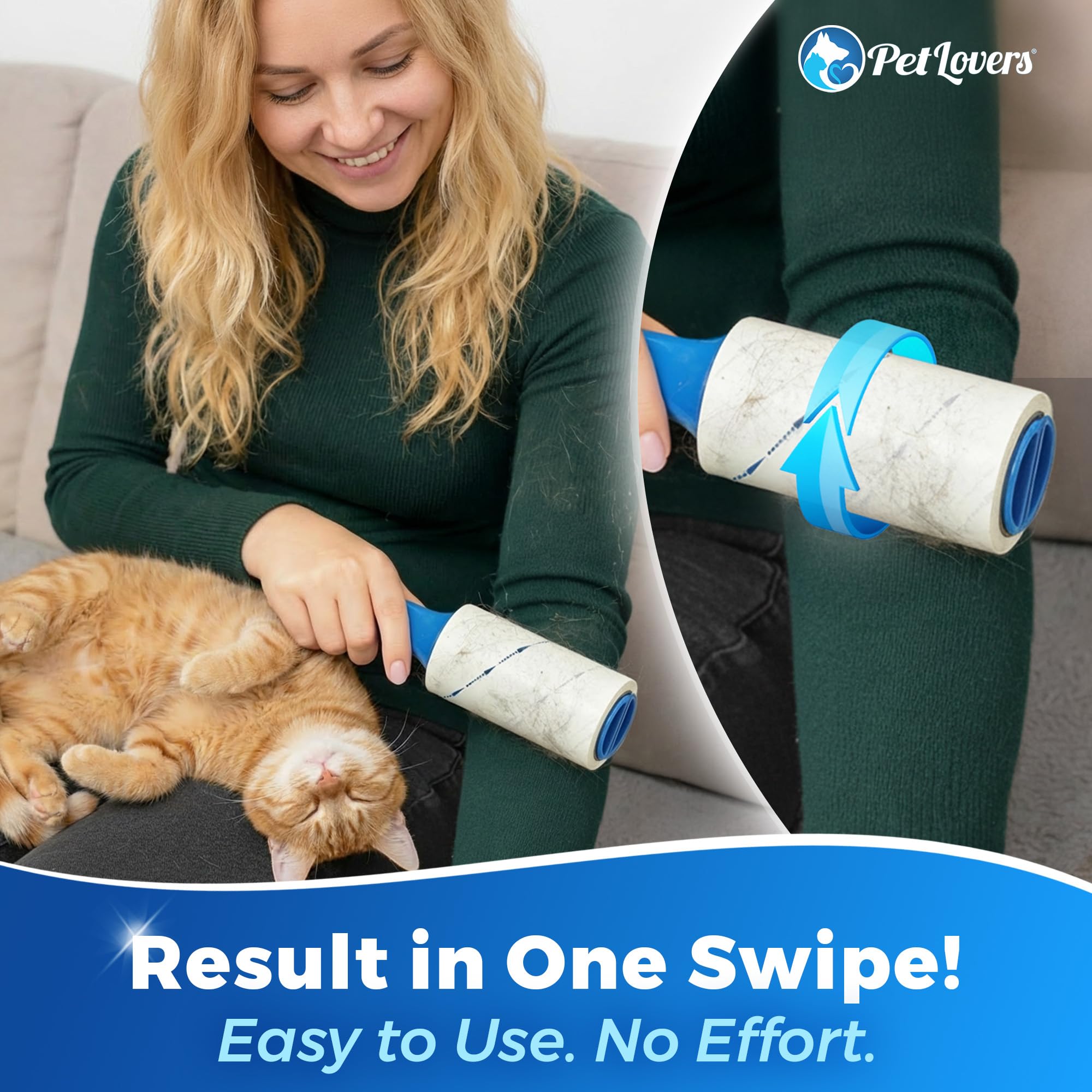 Extra Sticky Lint Roller Mega Value Set 900 Sheets for Pet Hair Removal and Clothes (900 Count)