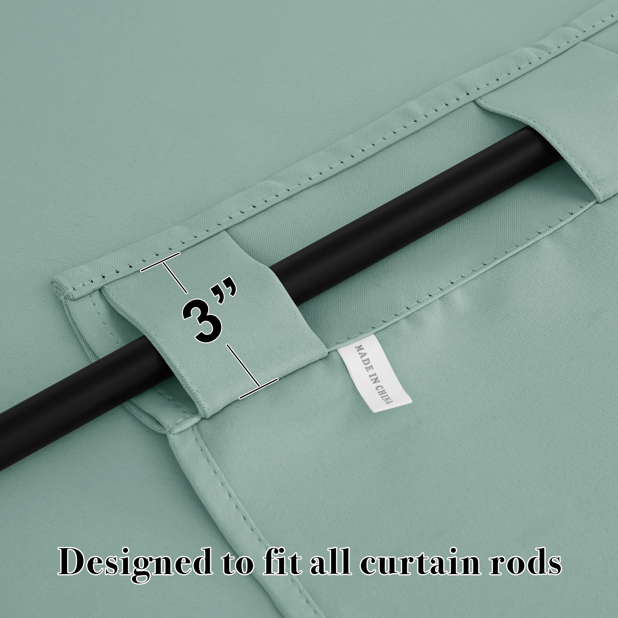 Blackout Curtains 80 inches Long for Bedroom Living Dining Room (2 Count)