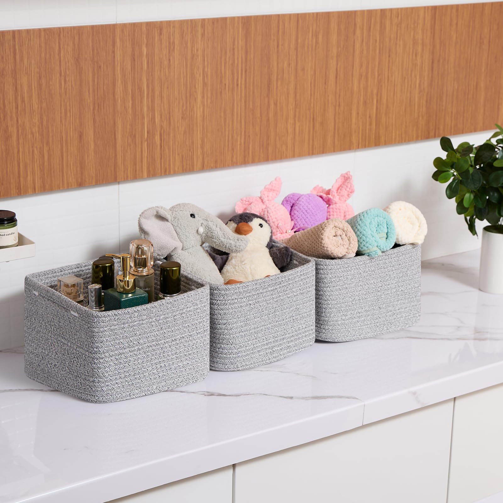 Small Organizing Baskets for Cubes Shelf (3 Count)