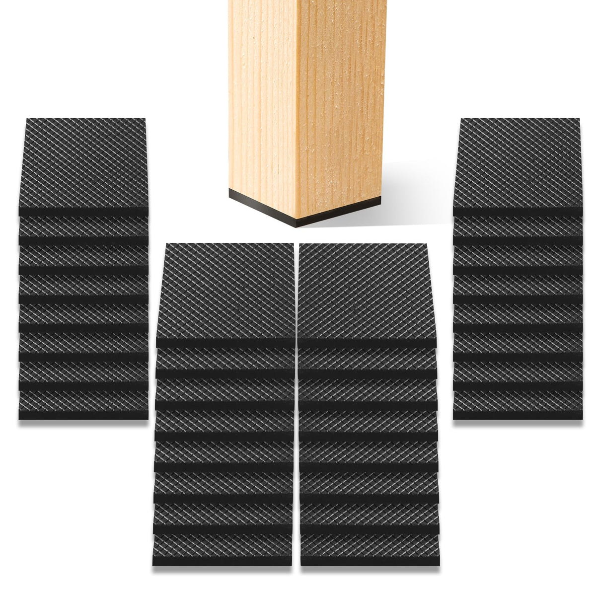 Non Slip Rubber Furniture Pads & Grippers (32 Count)