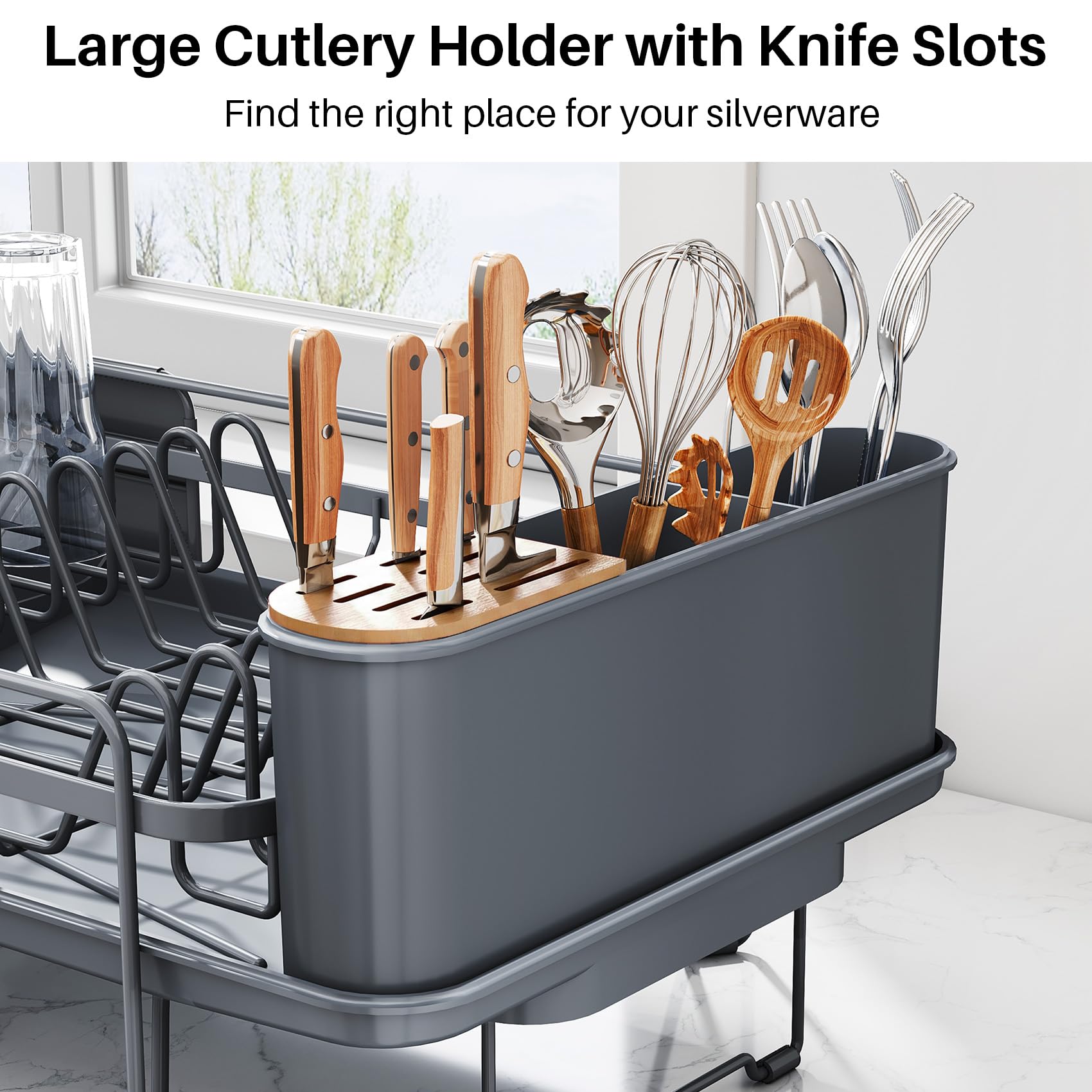 Large Dish Drying Rack for Kitchen Counter