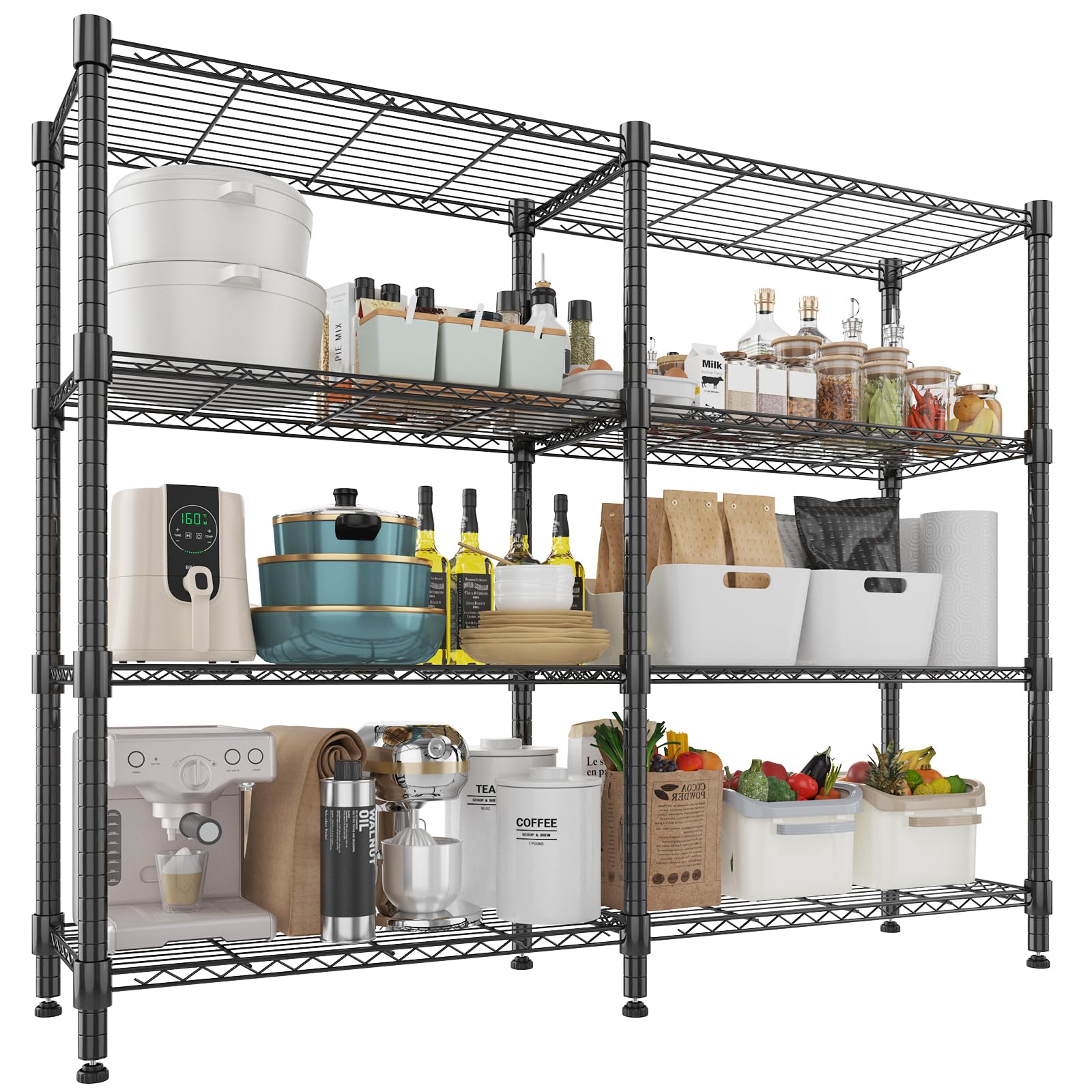 4 Tier Metal Storage Rack (4 Count)