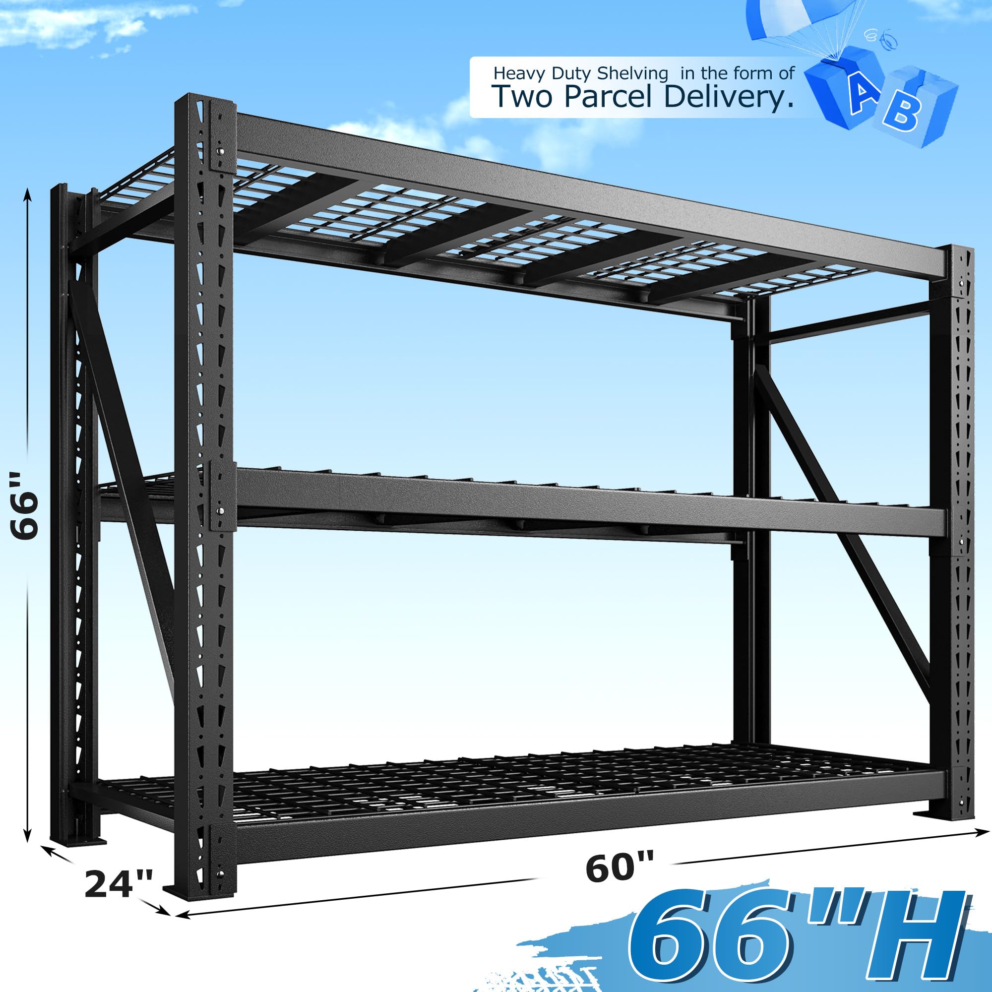 8250LBS Industrial Storage Shelves 2 (2 Count)