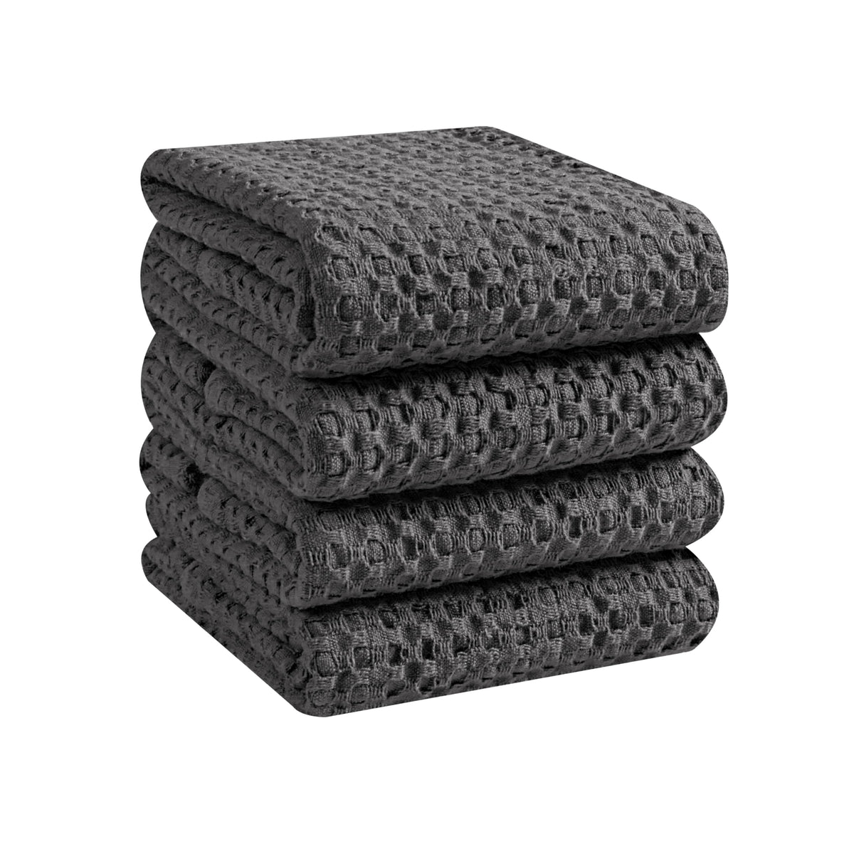 Set of 4 Premium Waffle Dish Towels 16x26 inches
