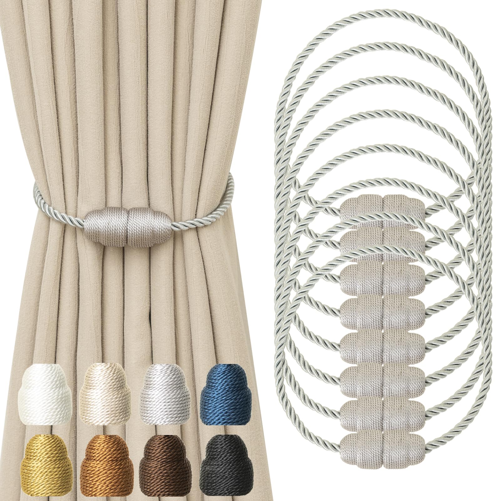 Magnetic Curtain Tiebacks (8 Count)