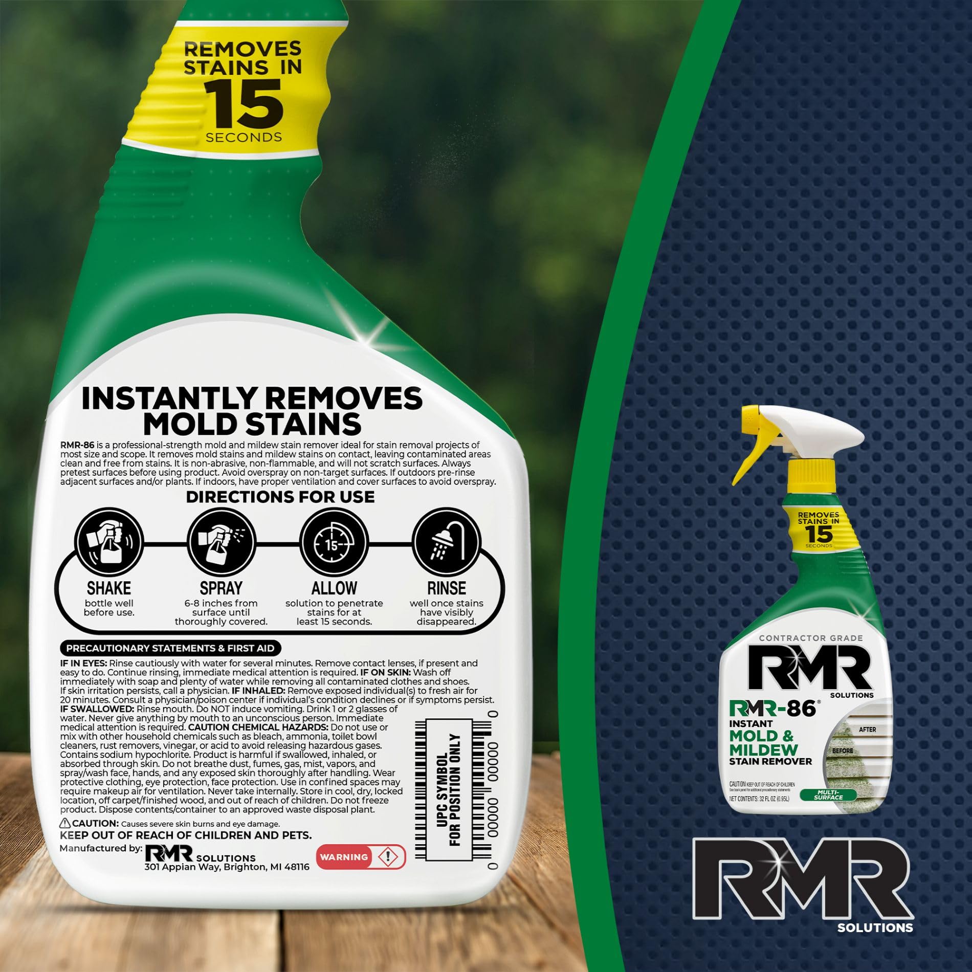 RMR 86 Instant Mold and Mildew Stain Remover Spray (30 Fl Oz) - ModHome Supplies