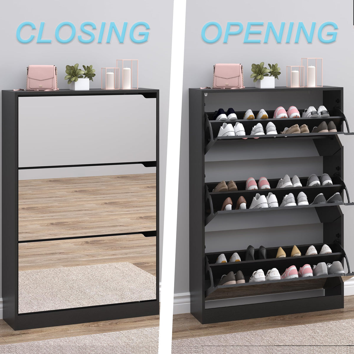 Shoe Cabinet with 3