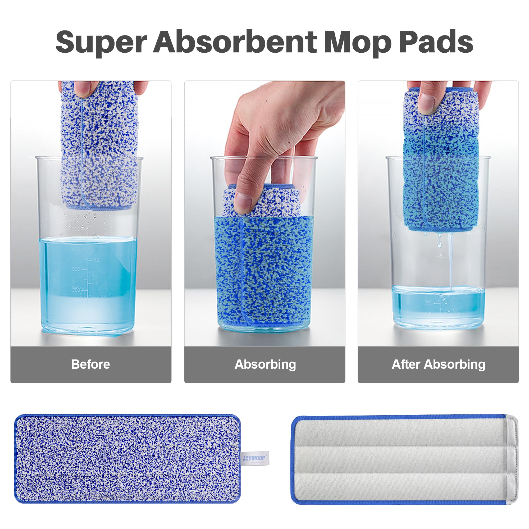 Replacement Mop Pads for Flat Mop Bucket System (4 Count)
