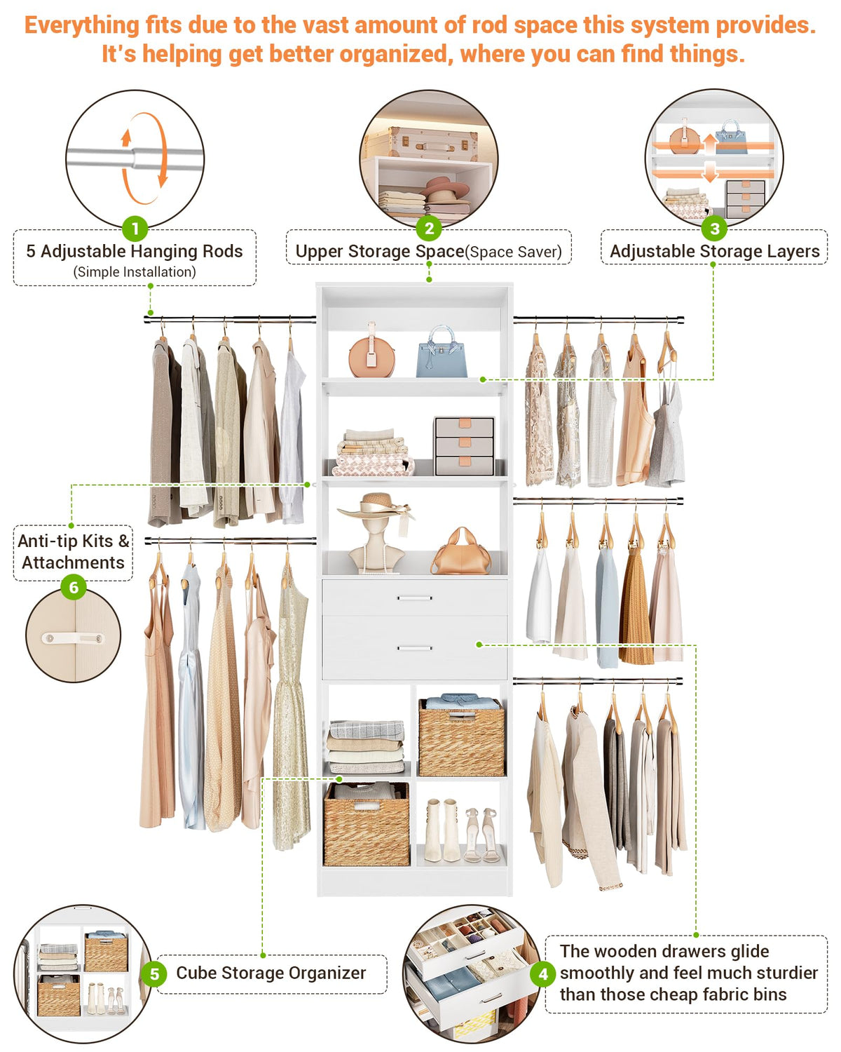 Small Closet System (6 Count)