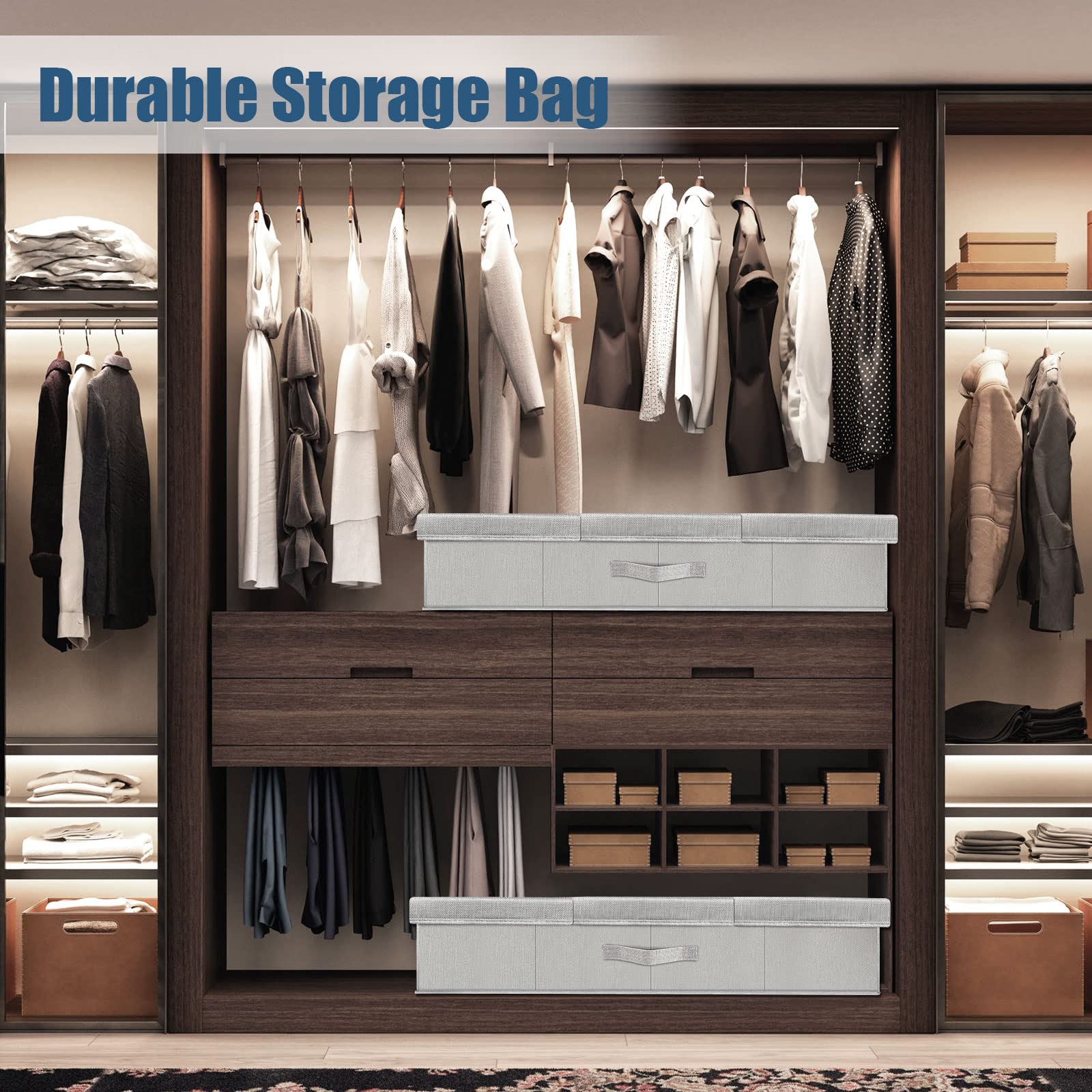 2Pack Large Underbed Storage Containers Bin with Lids