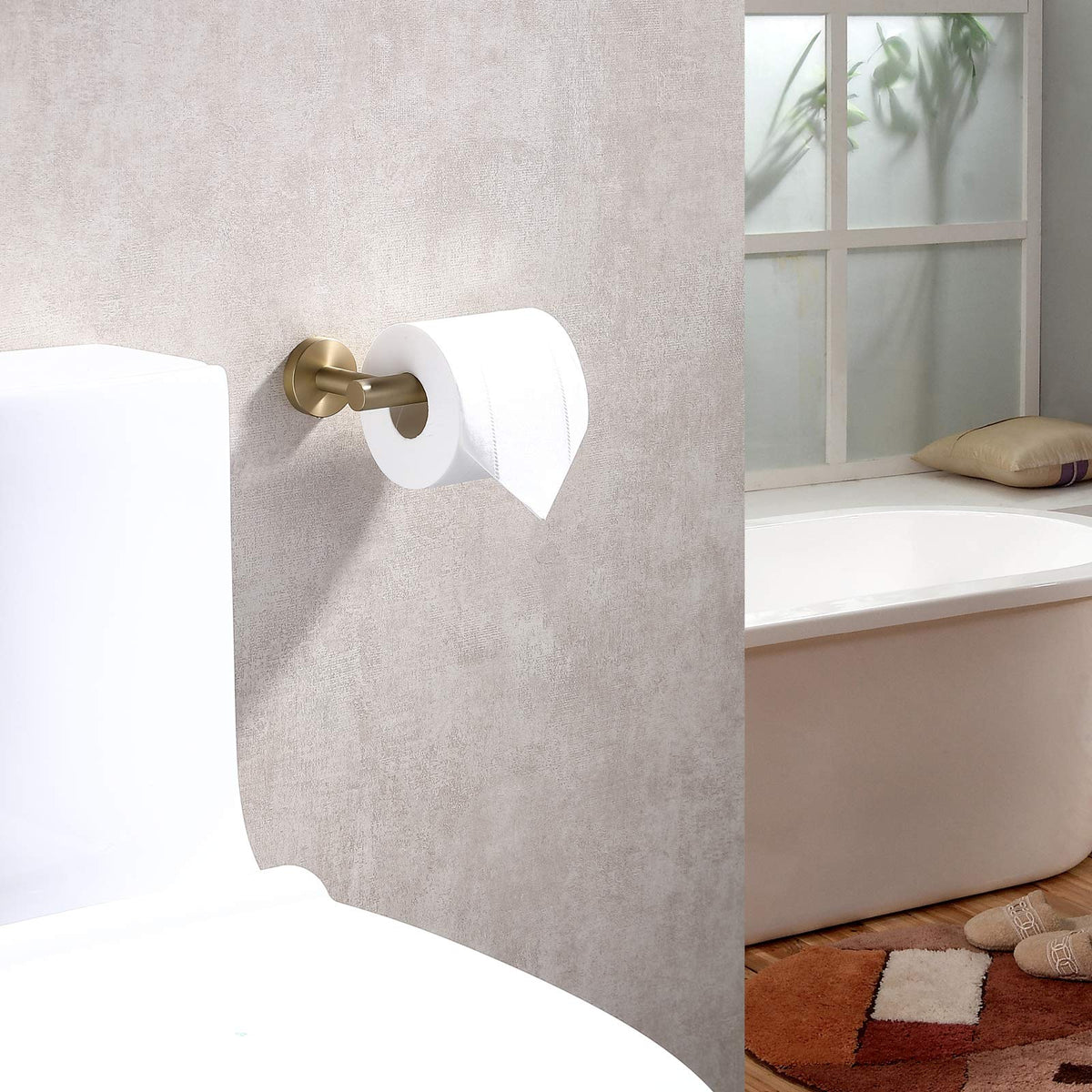 Brushed Gold Toilet Paper Holder SUS304 Stainless Steel