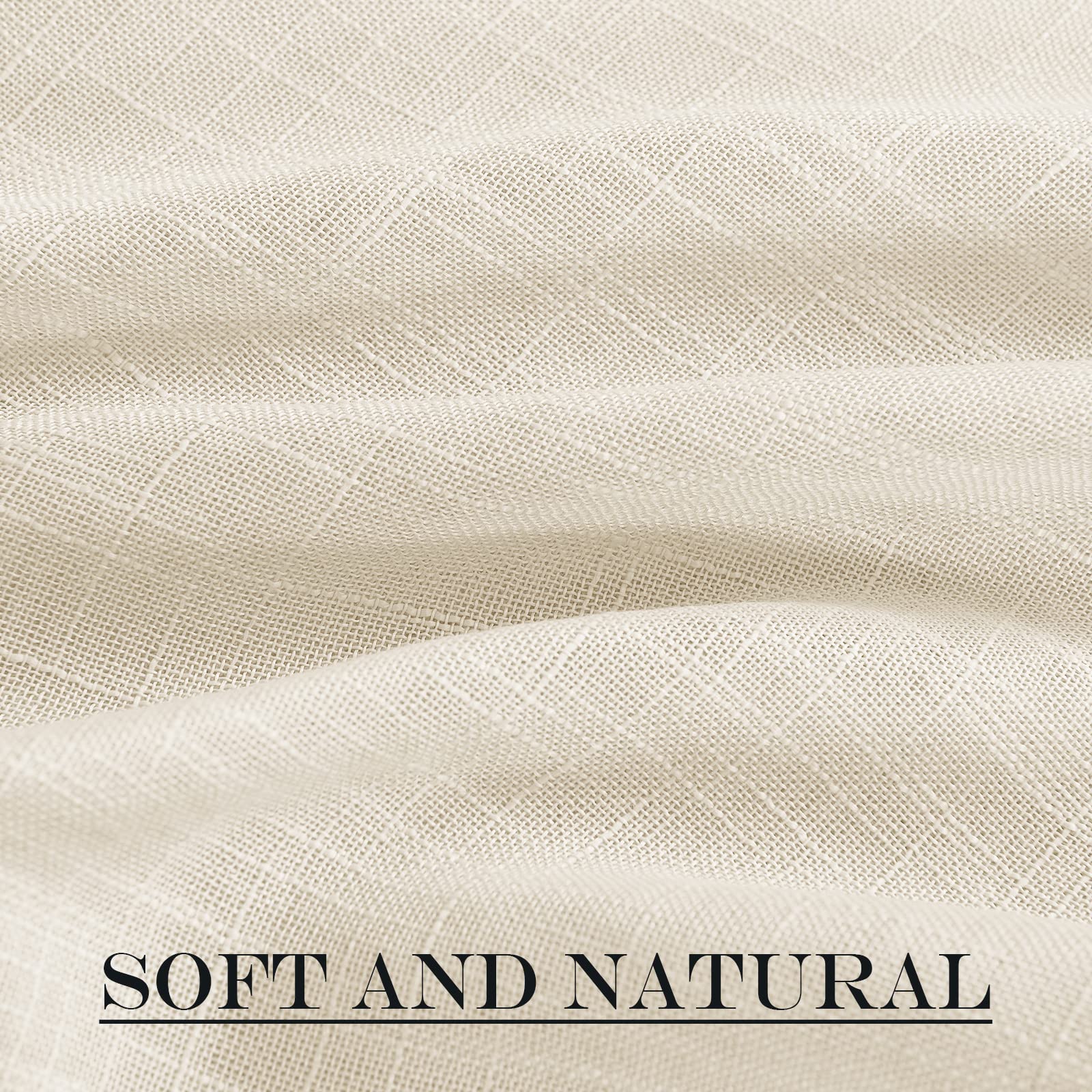 Door Panel Curtains Faux Linen French Curtain