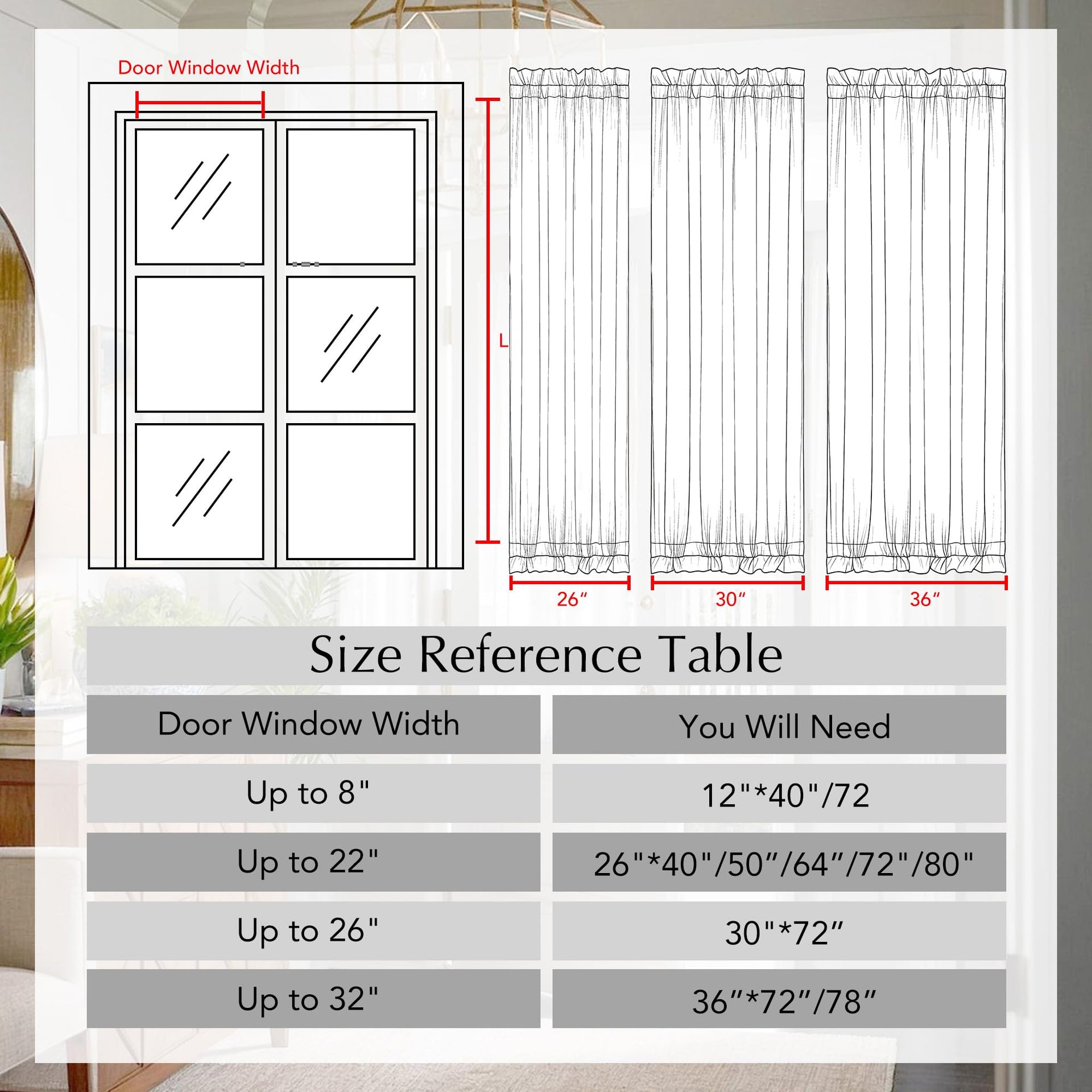 Linen Door Curtains for Boho Farmhouse Sliding Patio Door