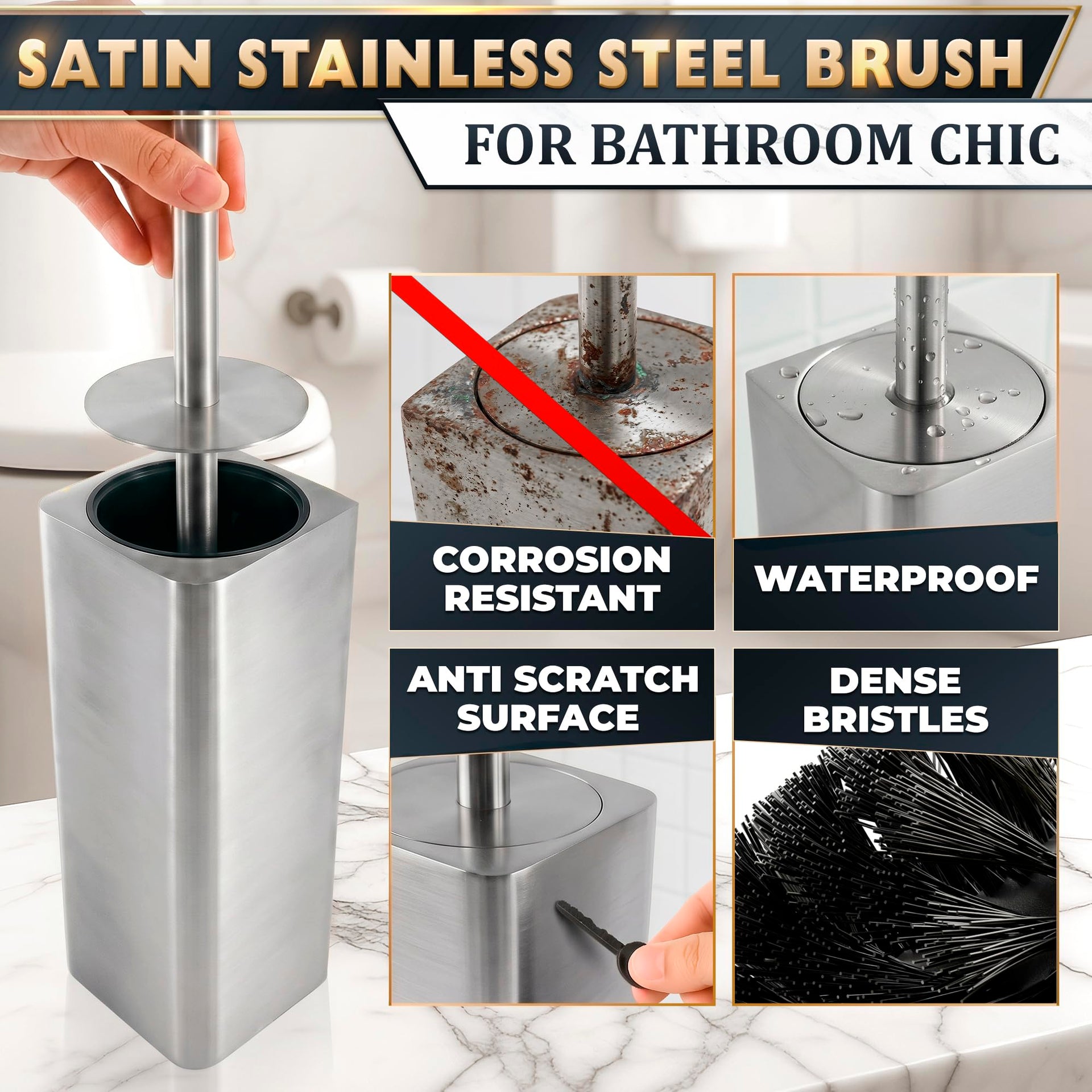 Toilet Brush and Holder Set