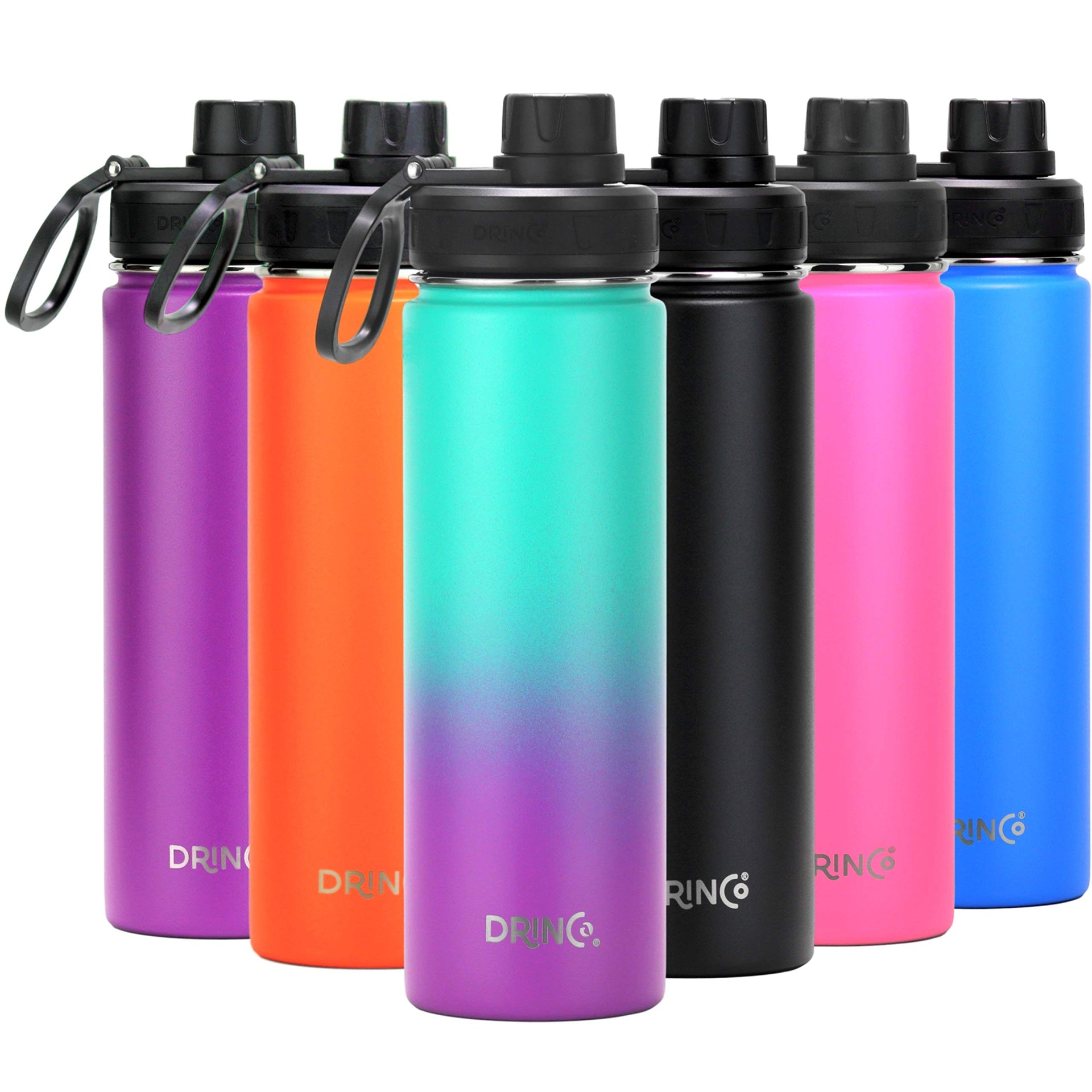 Stainless Steel Water Bottle Spout Lid Vacuum Insulated Double Wall Water Bottle Wide Mouth