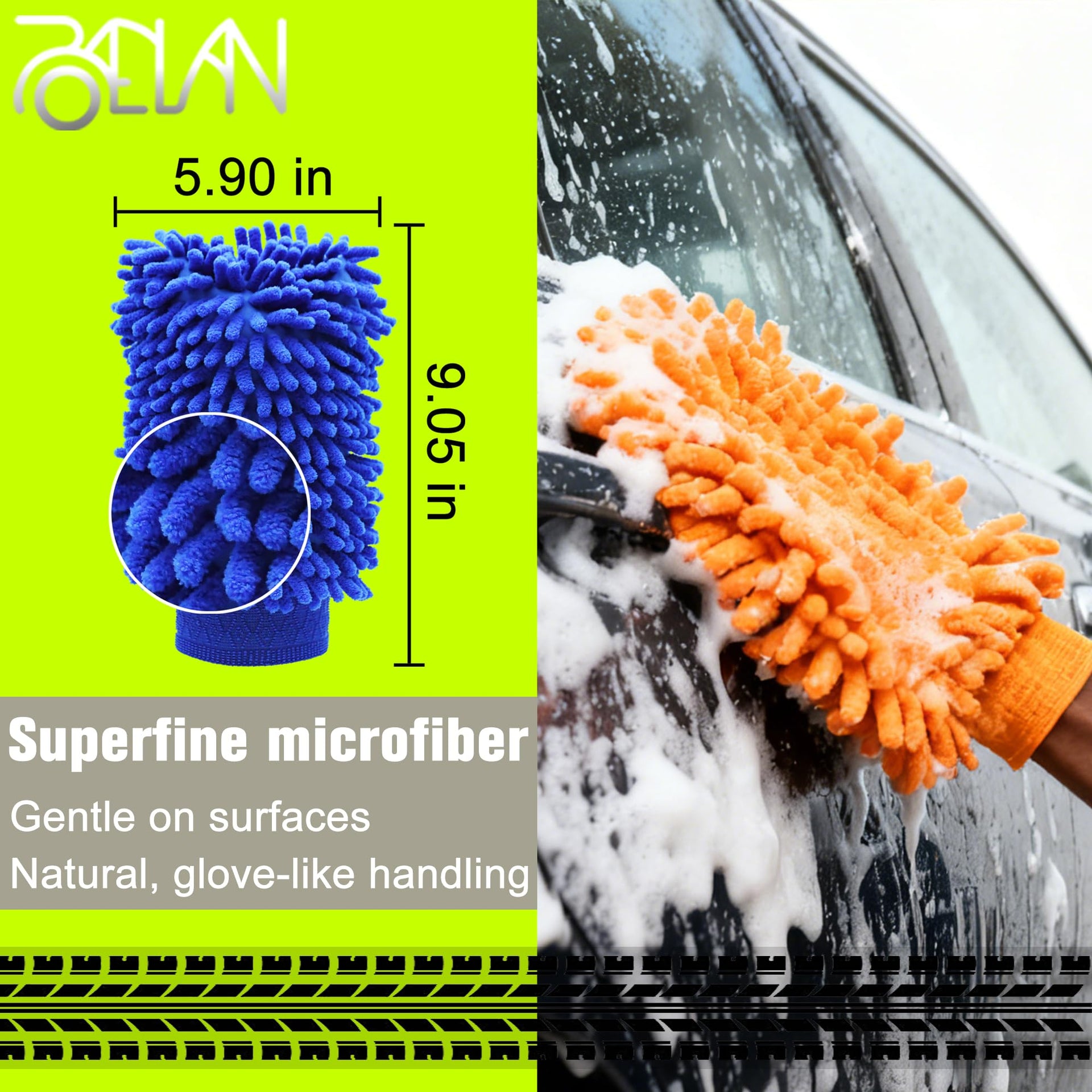 Microfiber Car Wash Mitt (2 Count)