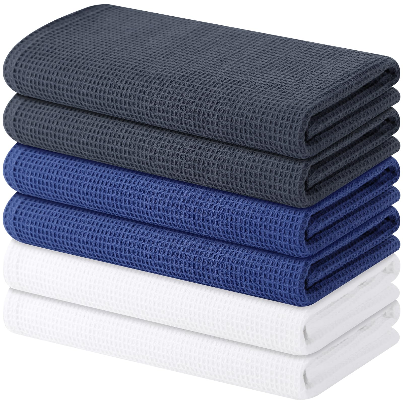 100% Cotton Waffle Weave Kitchen Towels (6 Count)