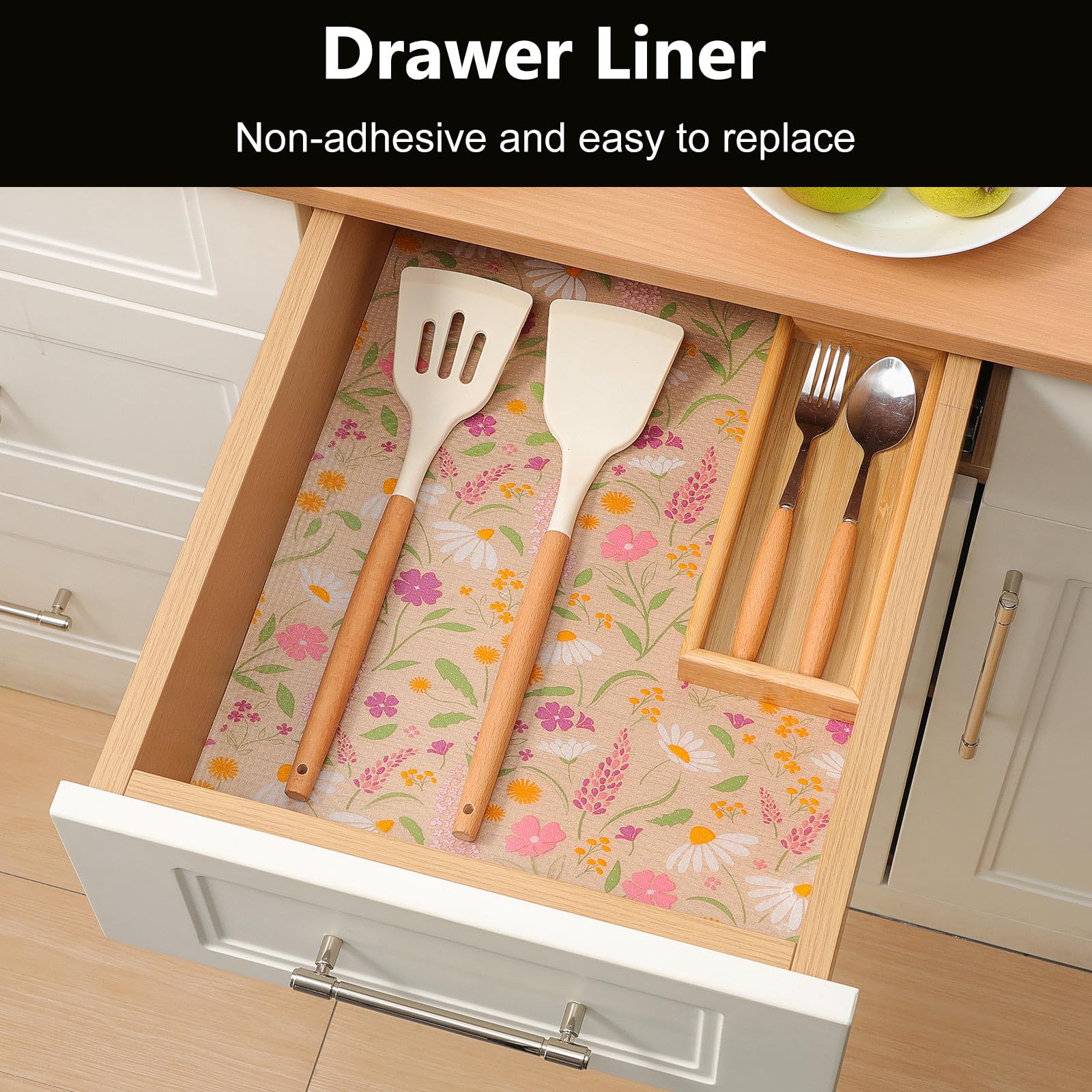 Shelf Liner for Kitchen Cabinets (40 Sq Ft)