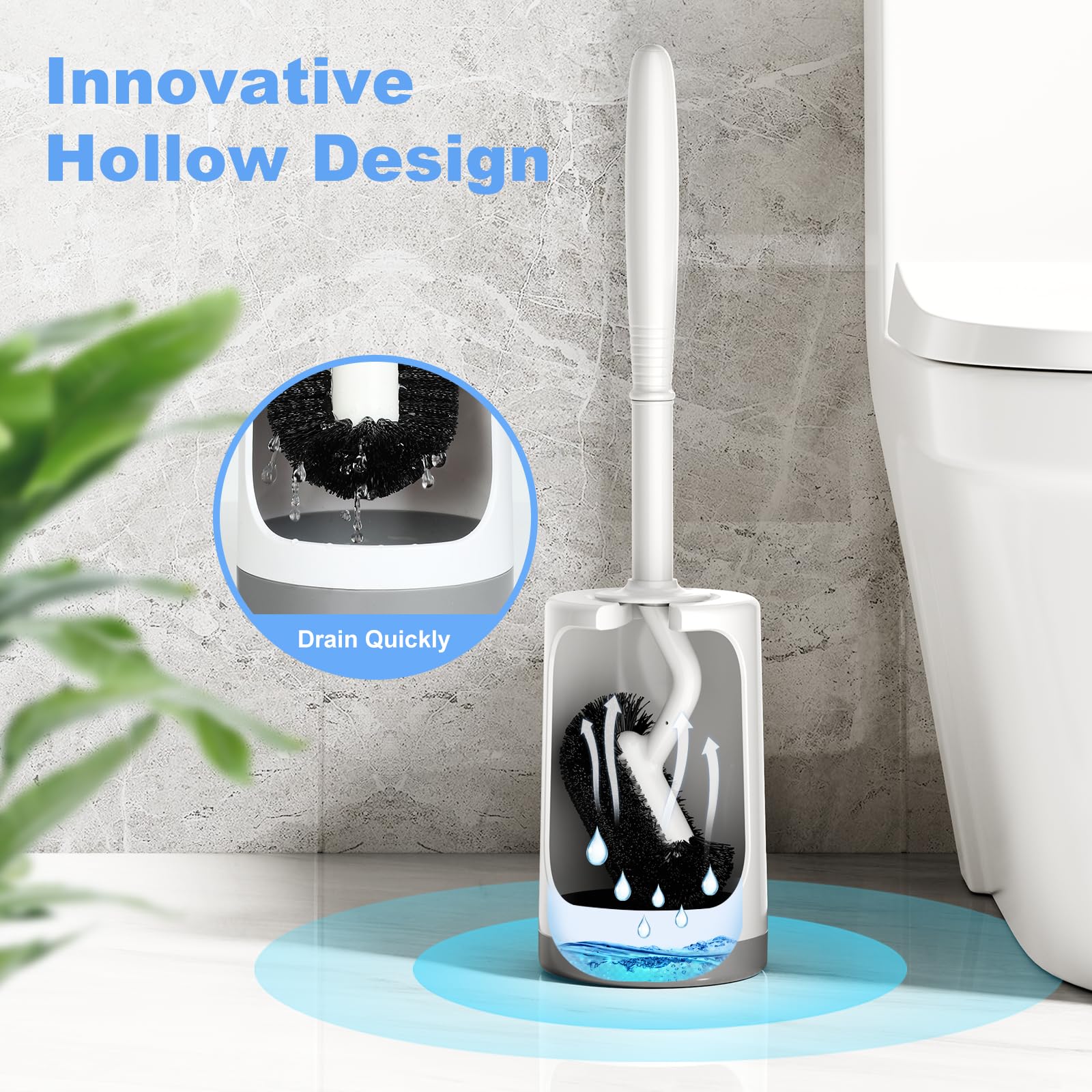 Toilet Bowl Brush Holder Set (2 Count)