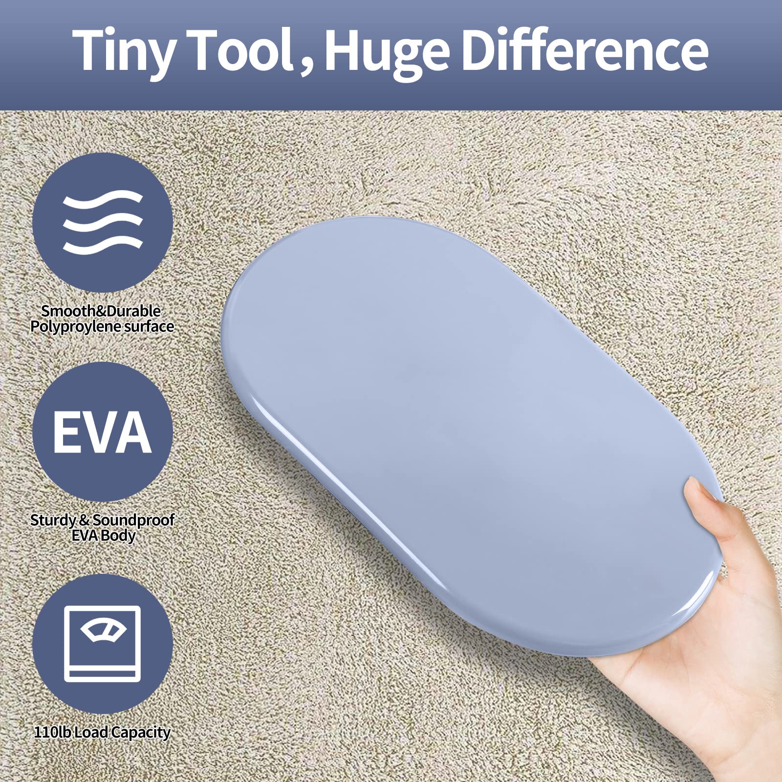 Reusable Large Furniture Movers Sliders for Carpet and Hardwood Floors (8 Count)