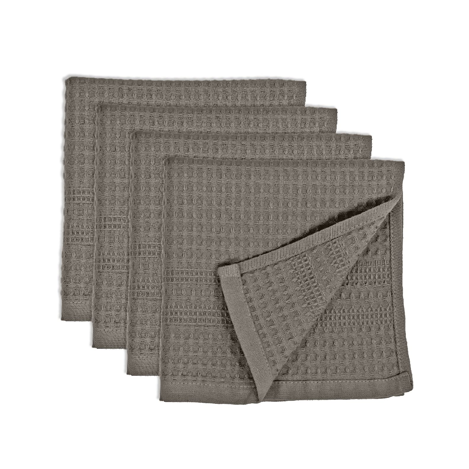 Waffle Towels Wash Cloths for Showering (4 Count)