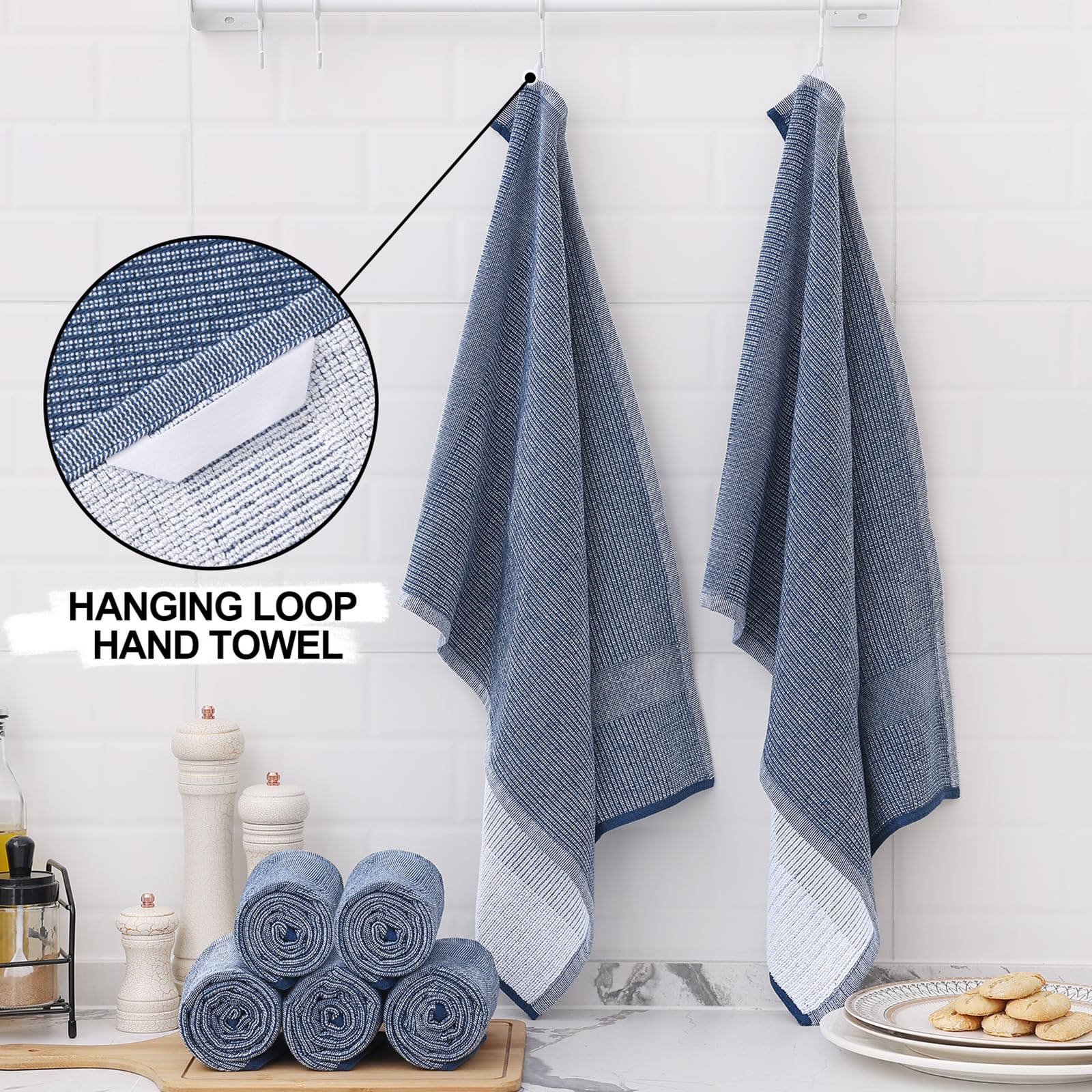 380 GSM Cotton Premium Kitchen Towels 12 Pack (12 Count)