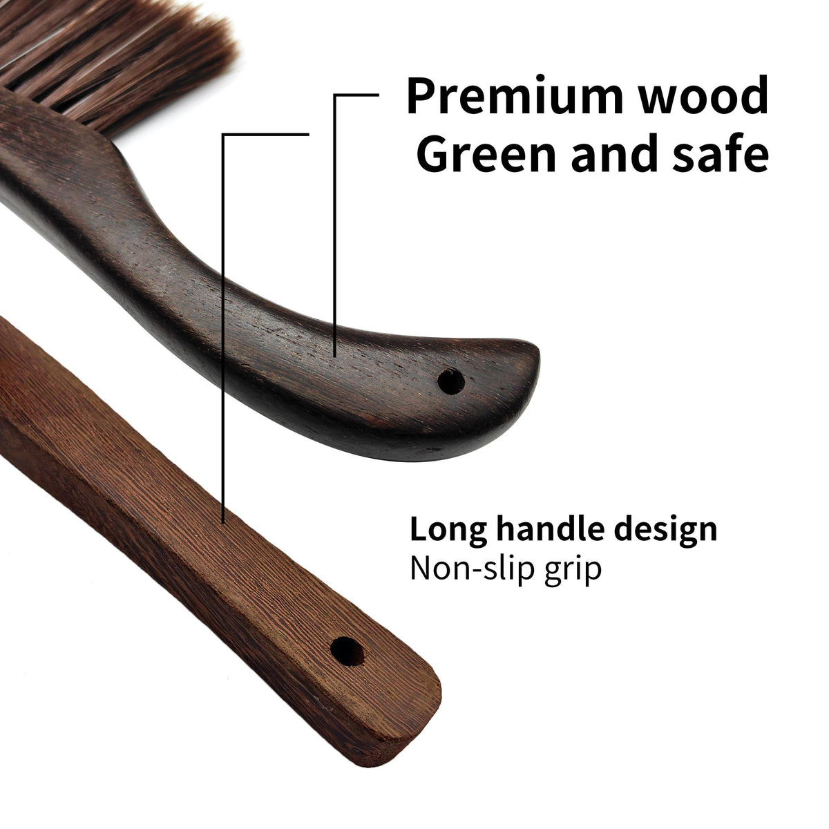 2 Pcs Wooden Hand Broom Brush (2 Count)