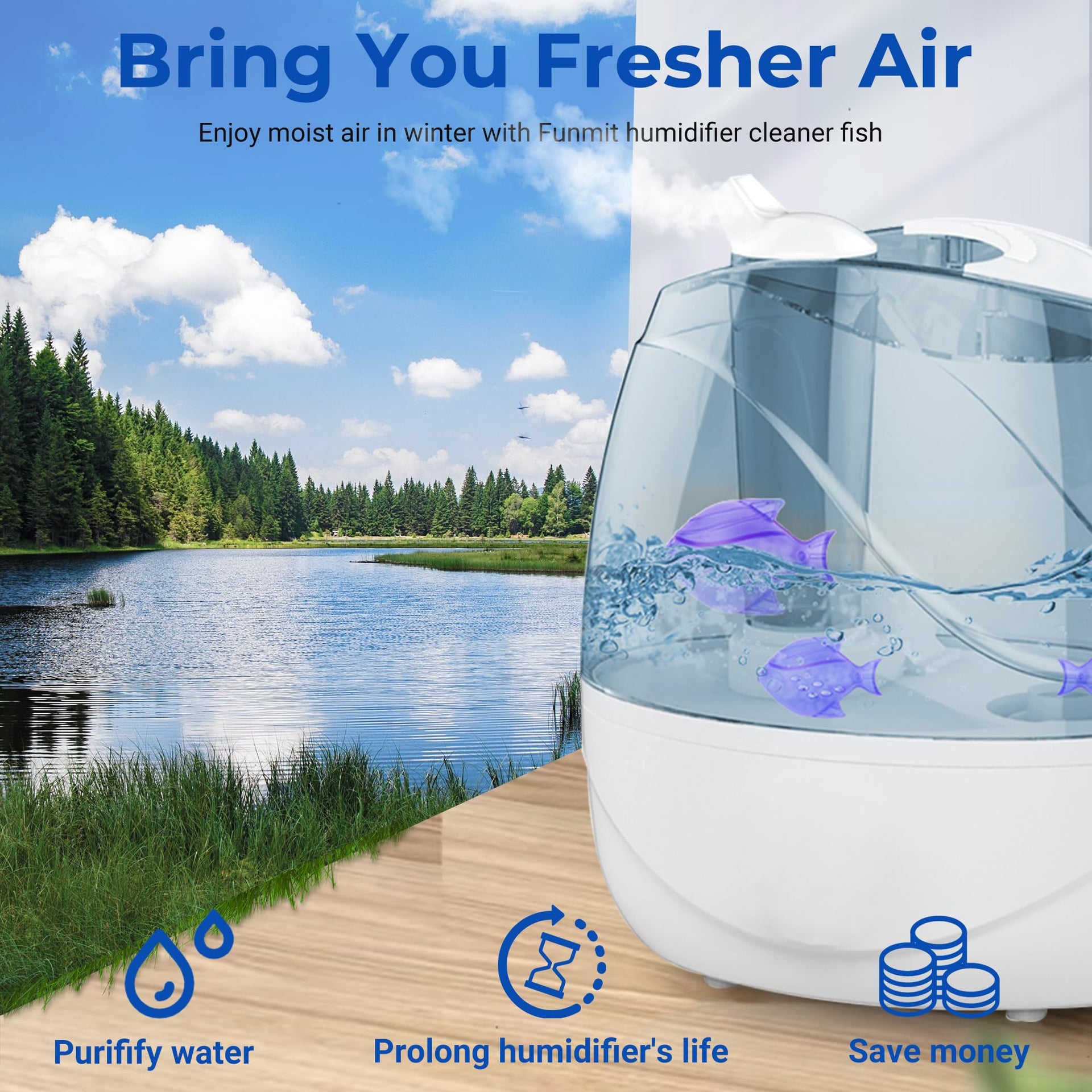 Humidifier Cleaning Fish for Humidifiers and Fish Tanks (6 Count)