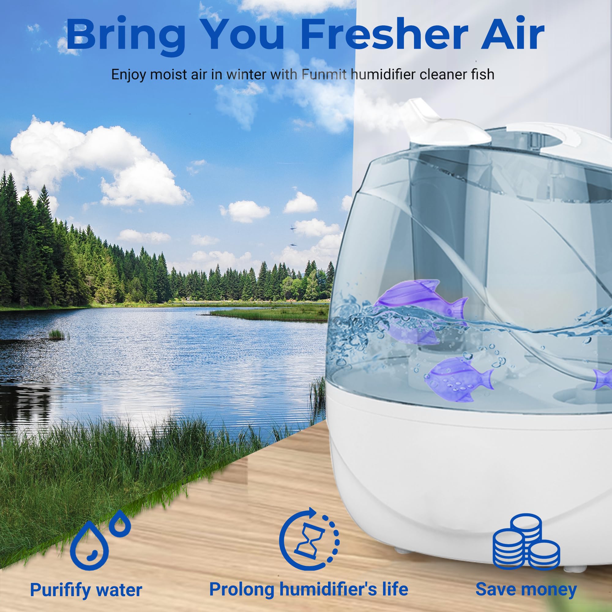 Humidifier Cleaning Fish for Humidifiers and Fish Tanks (6 Count)