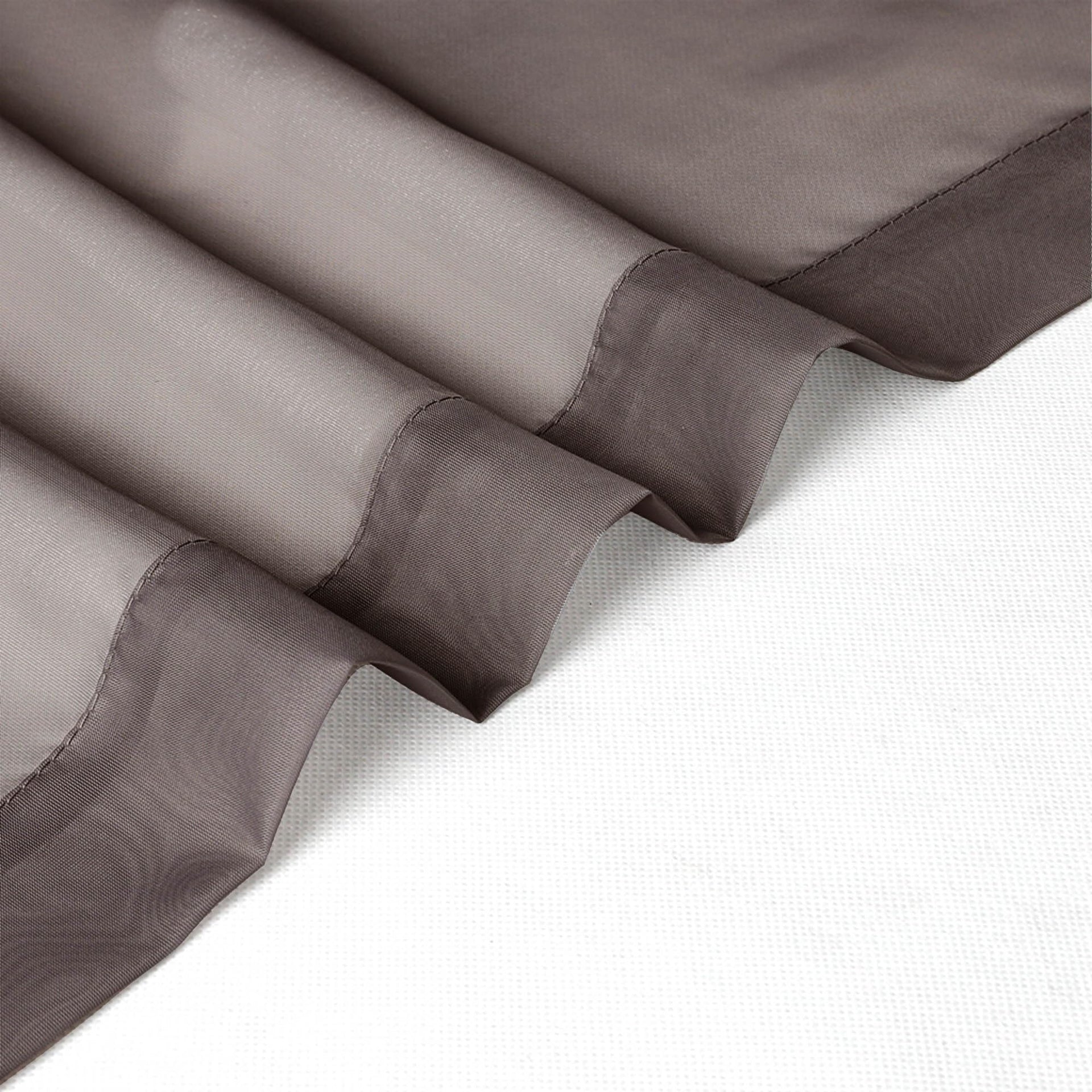 Chocolate Brown Sheer Curtains 45 Inch Long 2 Panels (2 Count)