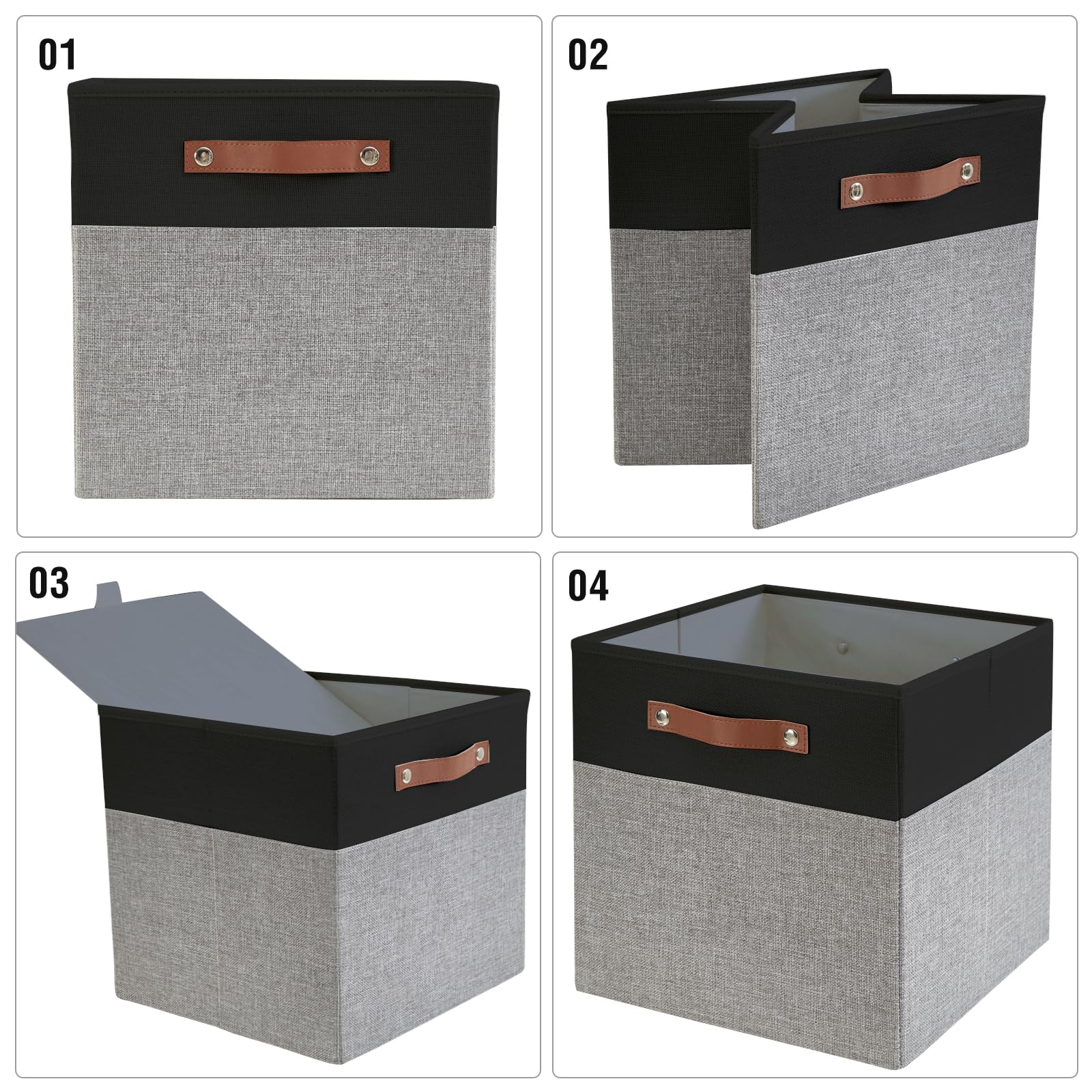 13x15x13 Storage Cube Bins (4 Count)