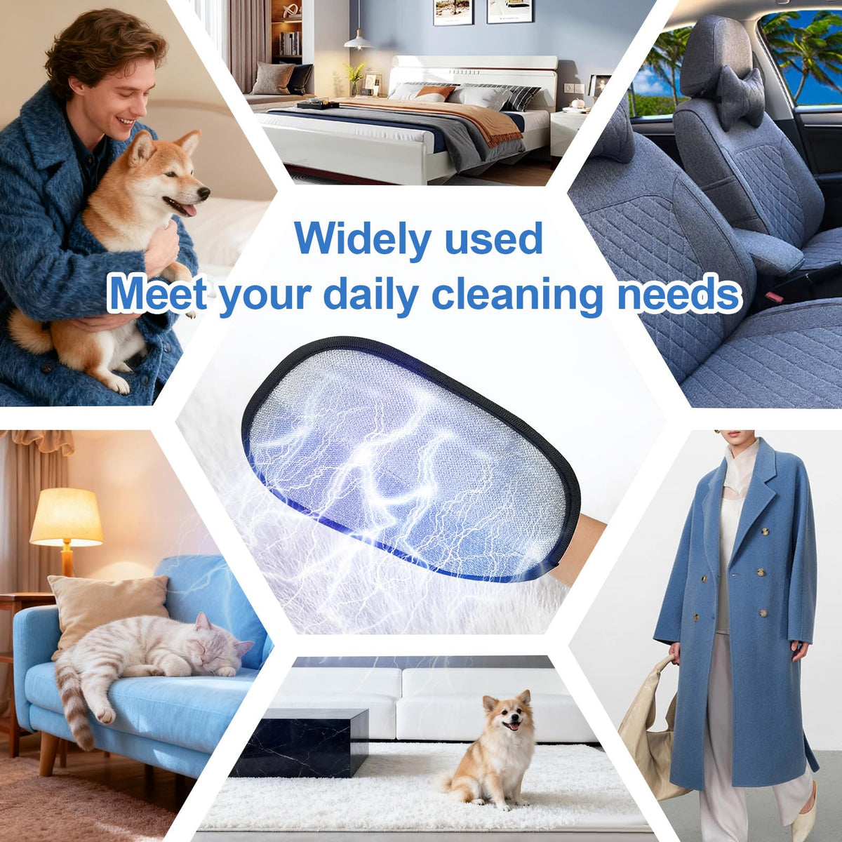 Pet Hair Removal Glove Cat & Dog