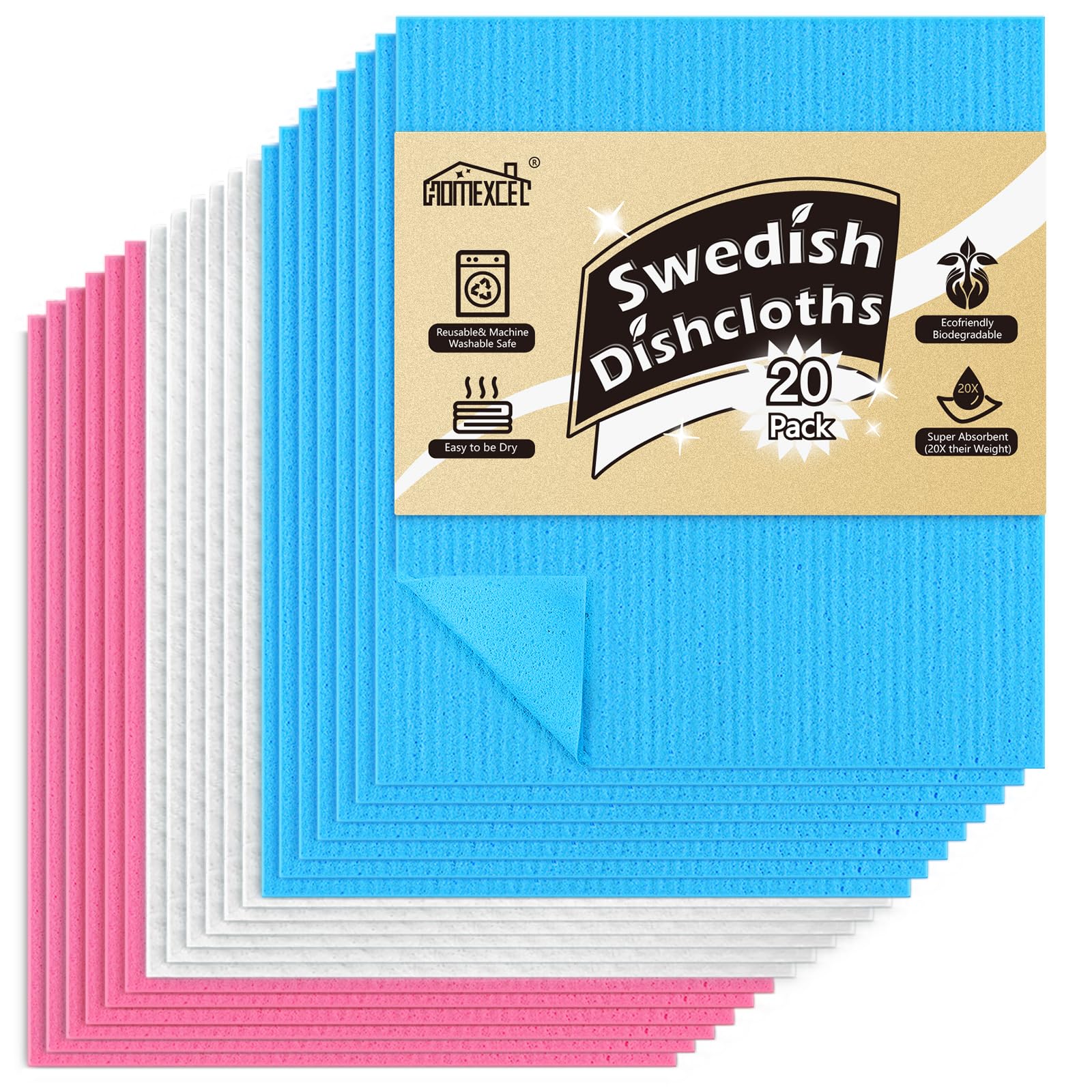 Swedish Dishcloths for Kitchen (20 Count)