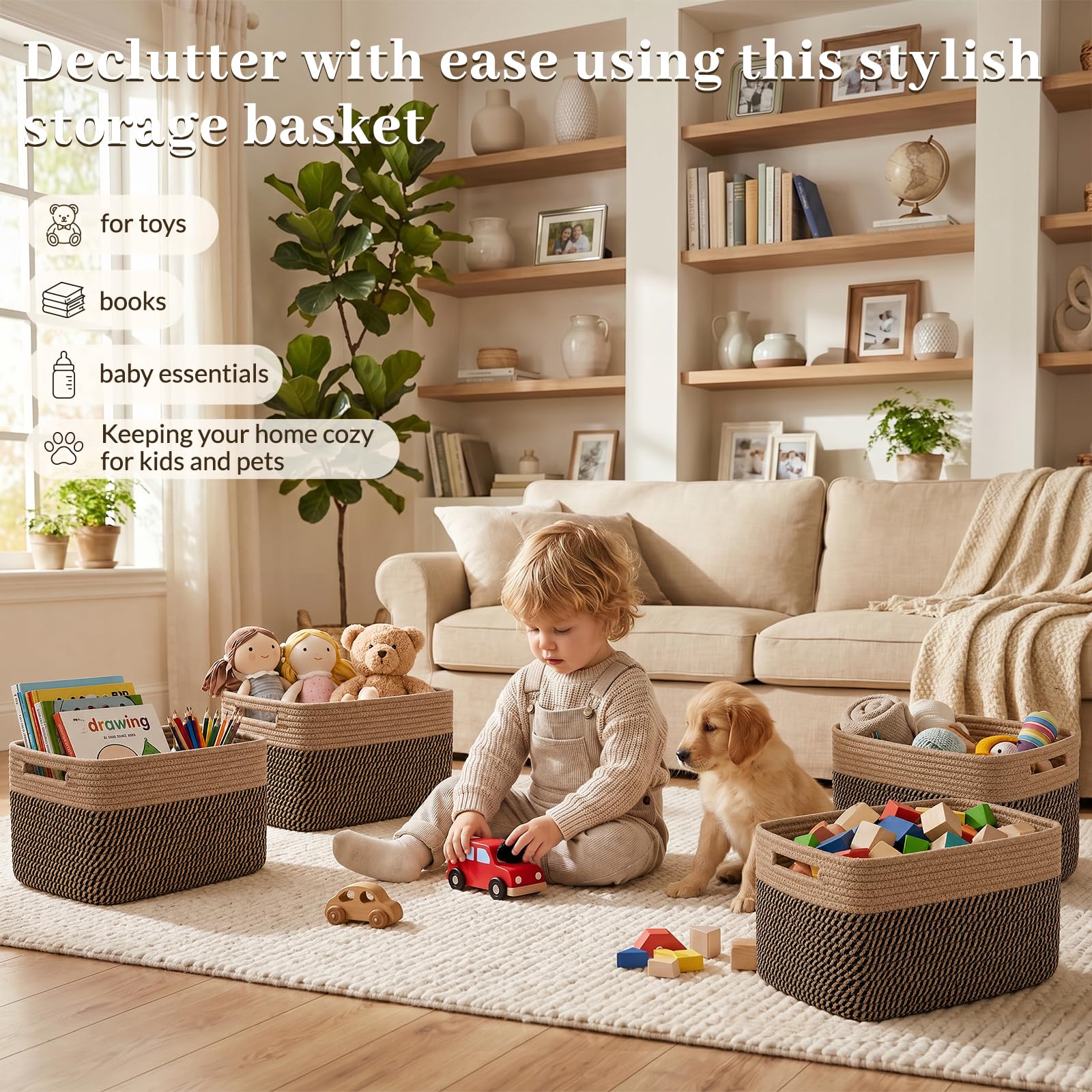 4 Pack Storage Basket (4 Count)