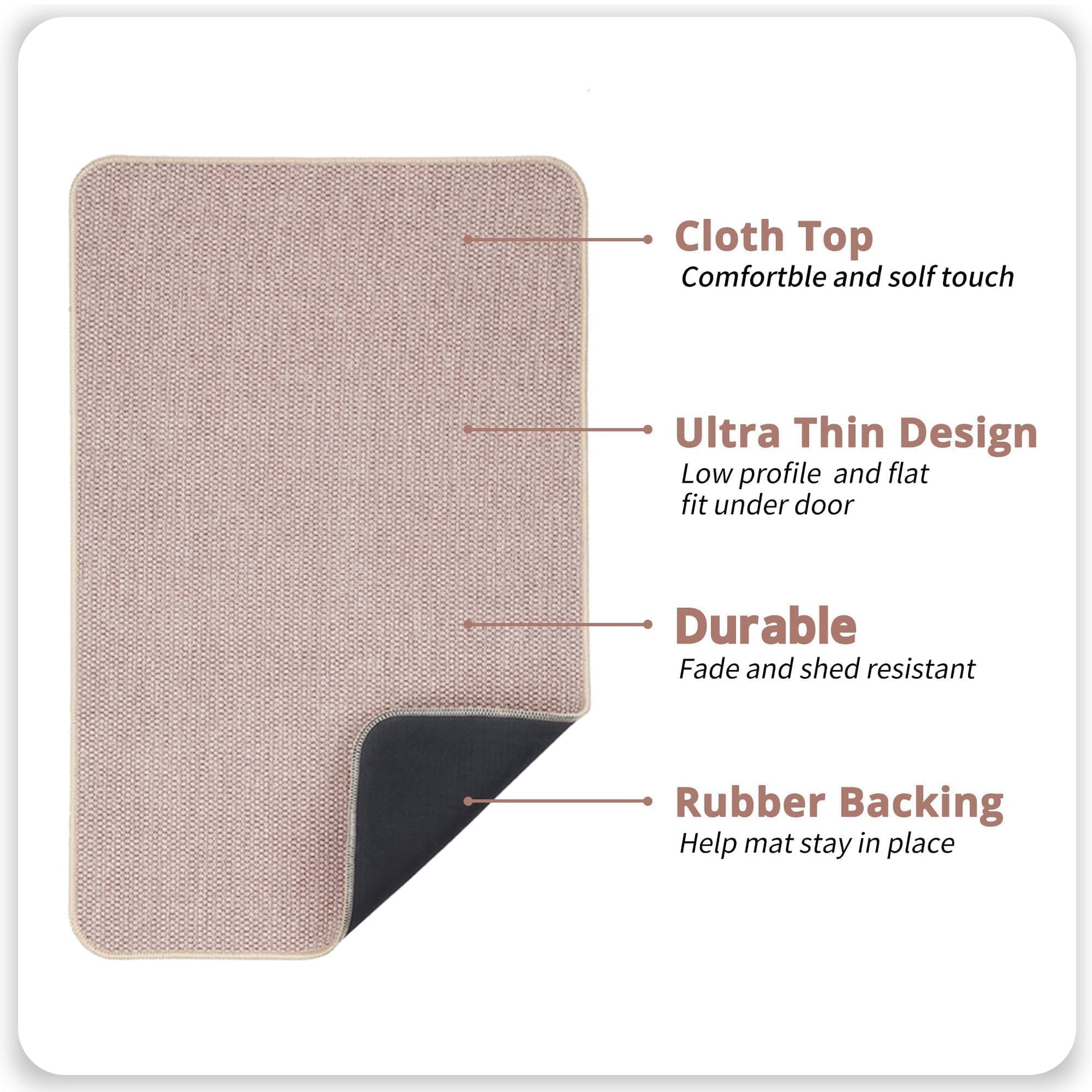 Bath Mat Ultra Thin Bathroom Runner Rugs