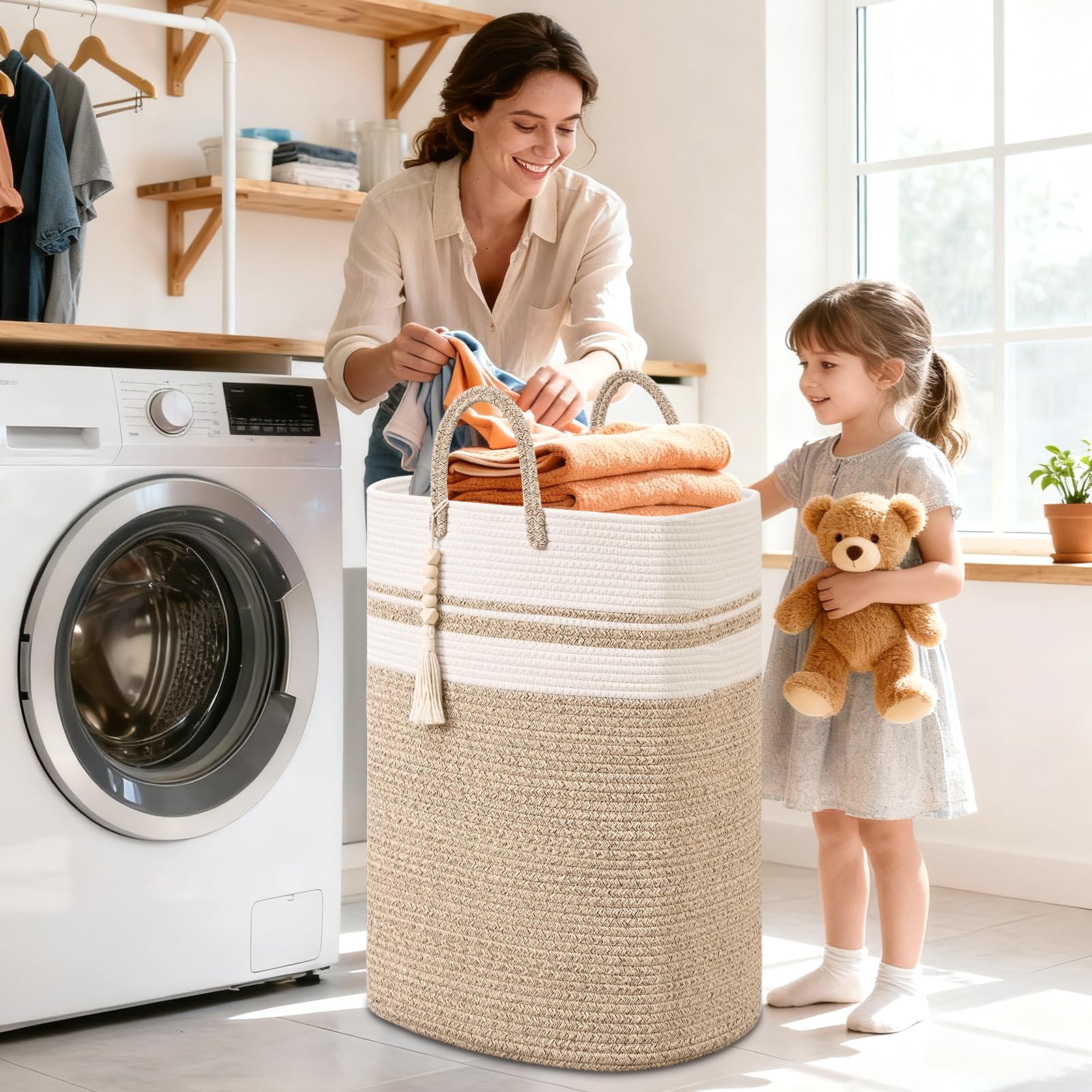 Woven Laundry Basket for Clothes
