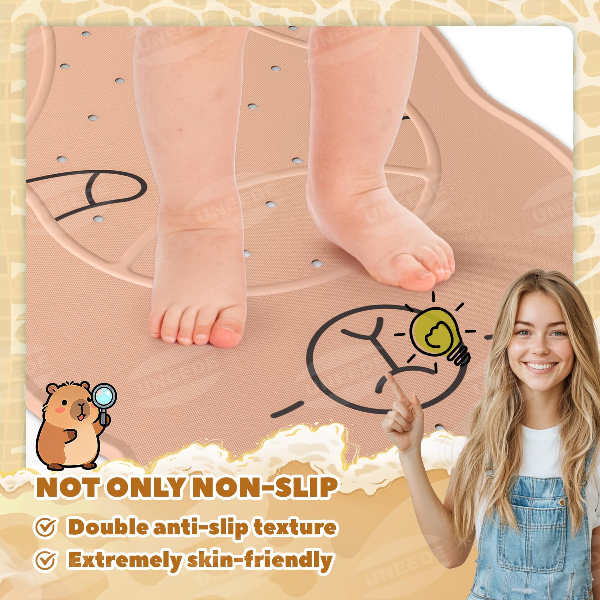 Kids Bathtub Mat Non Slip