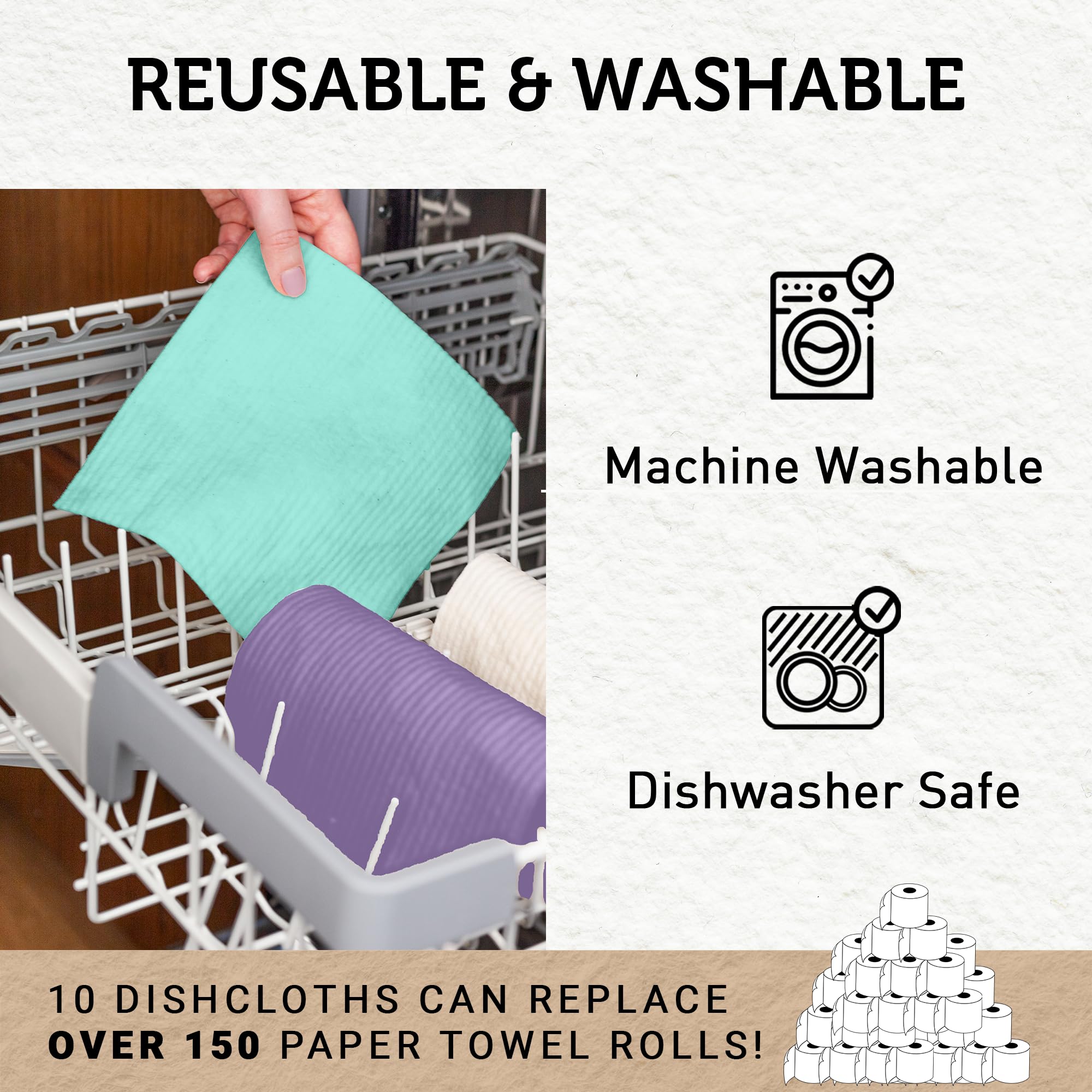 Swedish Dishcloths for Kitchen (10 Count)