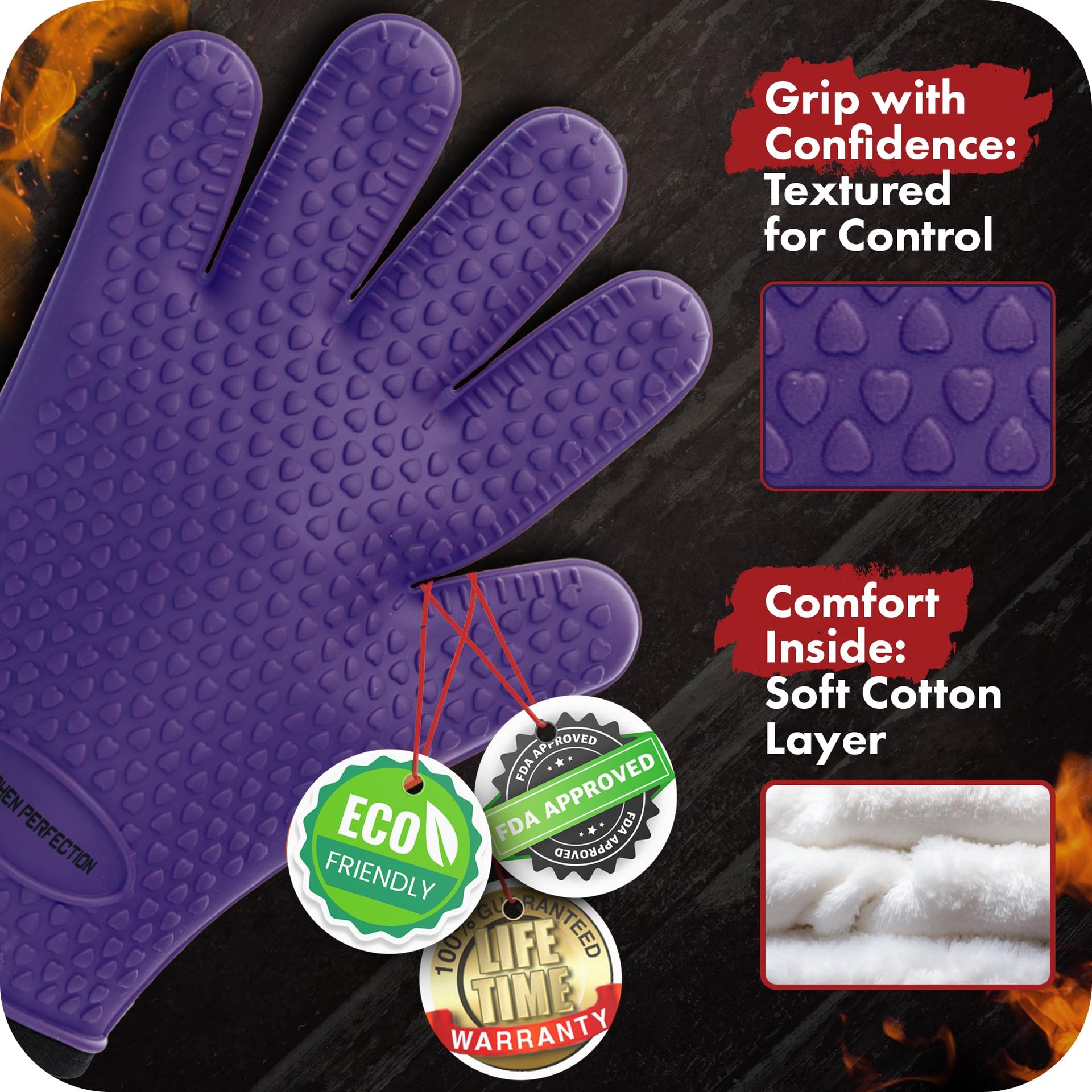 S Silicone Smoker BBQ Gloves (2 Count)