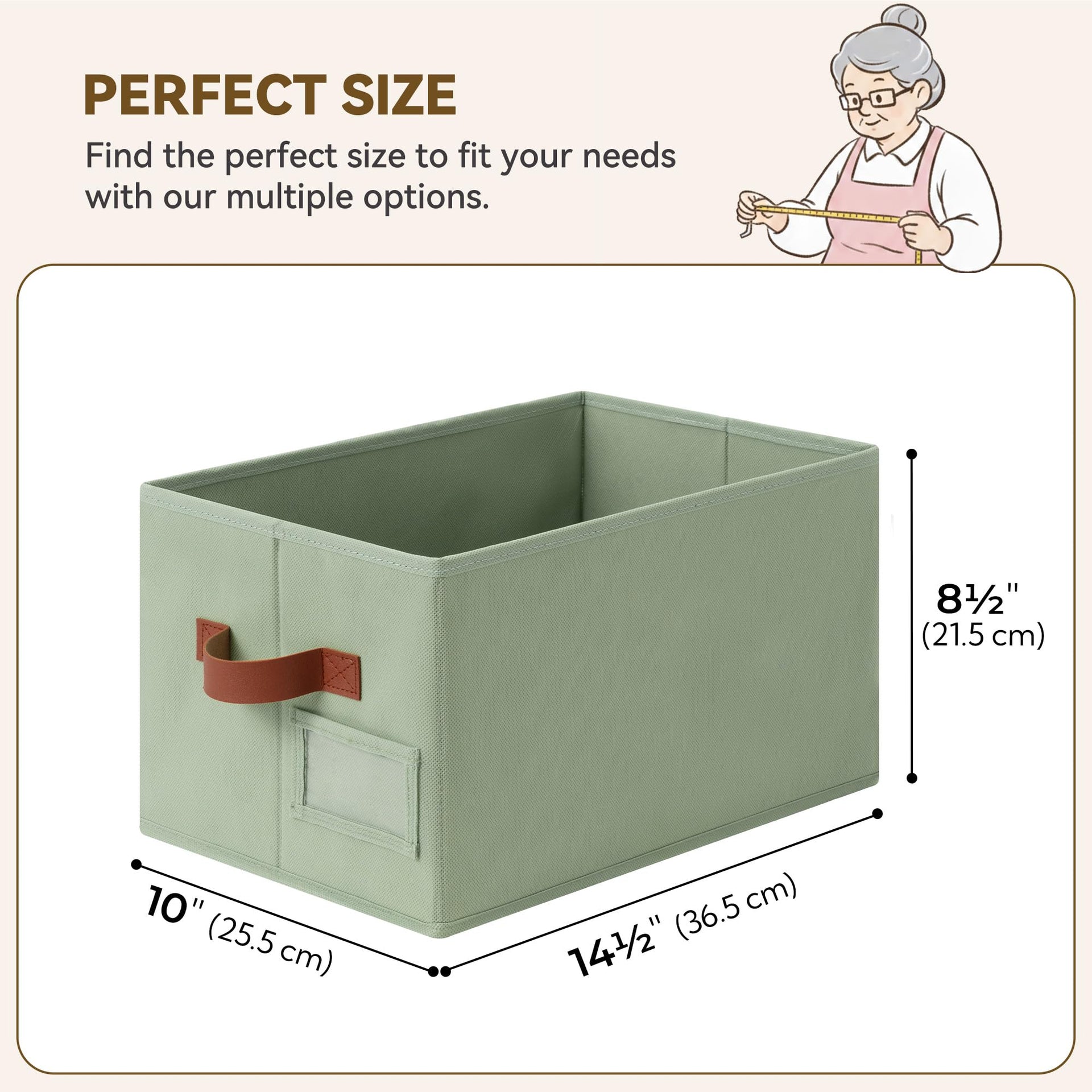 Closet Storage Bins with Label (3 Count)