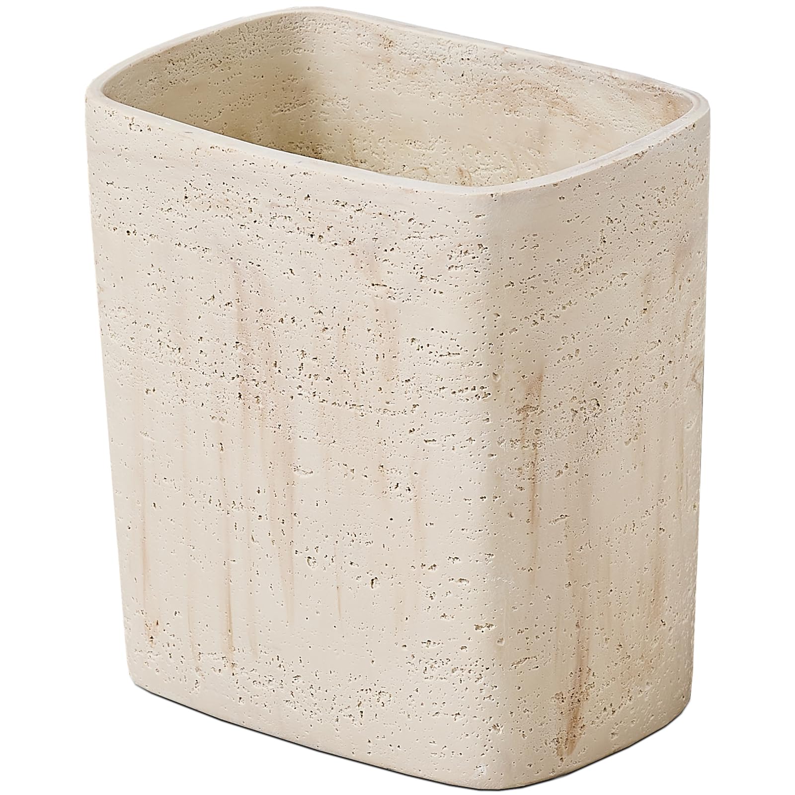 Natural Travertine Textures Bathroom Trash Can 1.8 Gallon