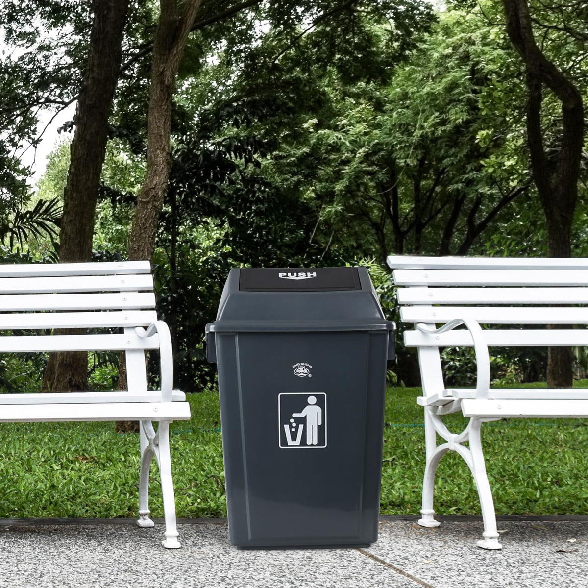 4 Pack 13 Gallon Plastic Kitchen Trash Can (4 Count)