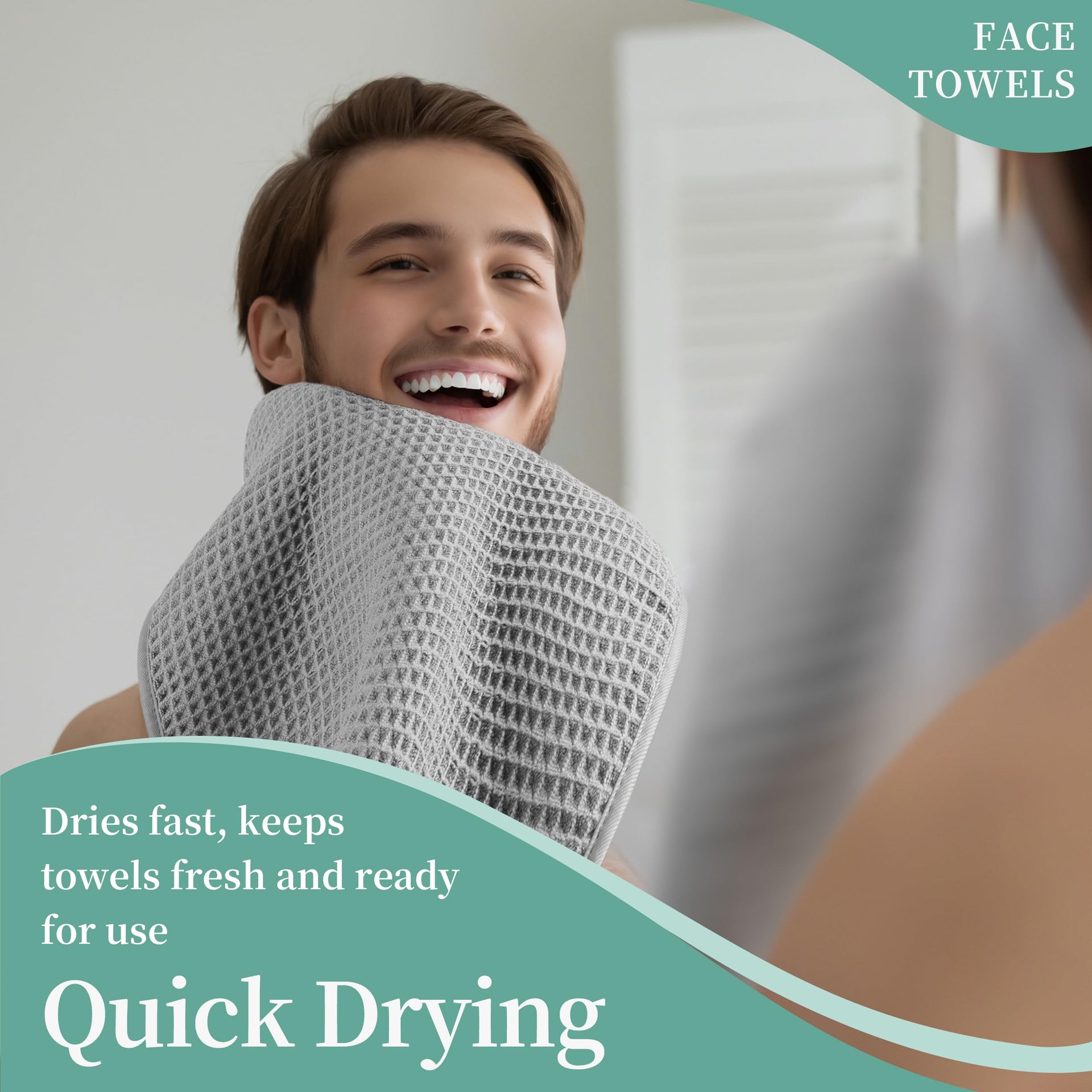 ber Waffle Face Towels (2 Count)