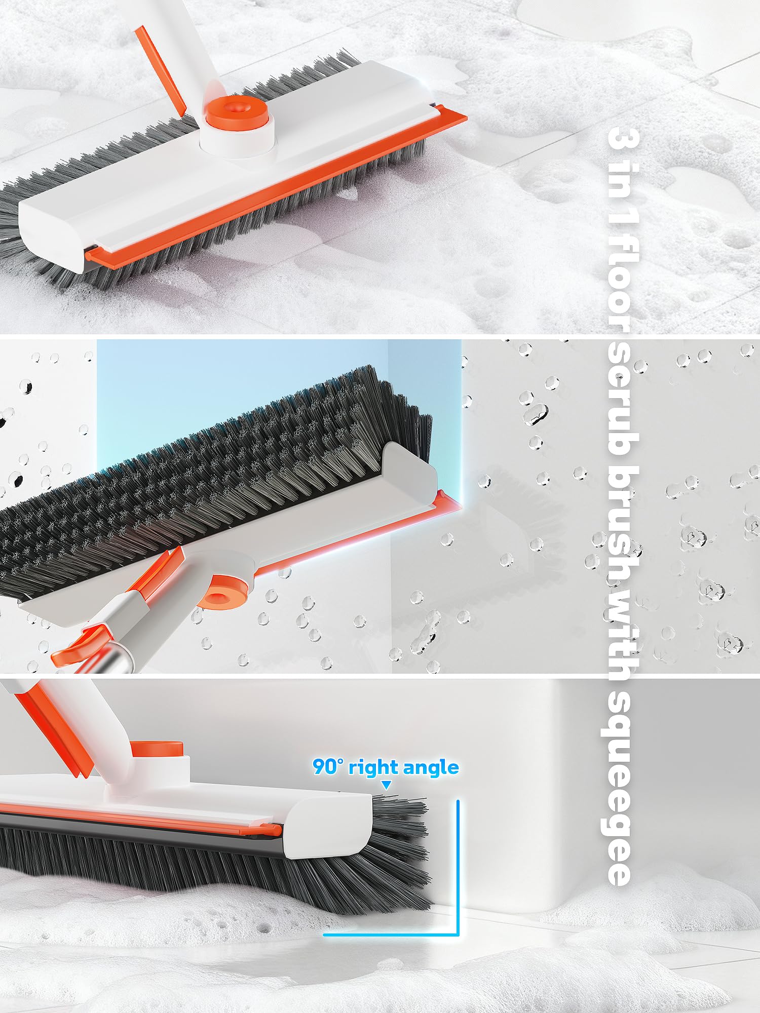 Floor Scrub Brush with Long Handle