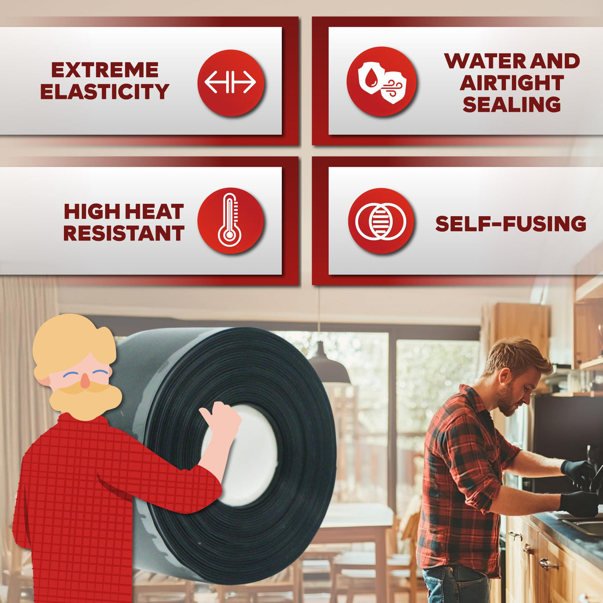 Self fusing Silicone Tape Pro (15 Foot)