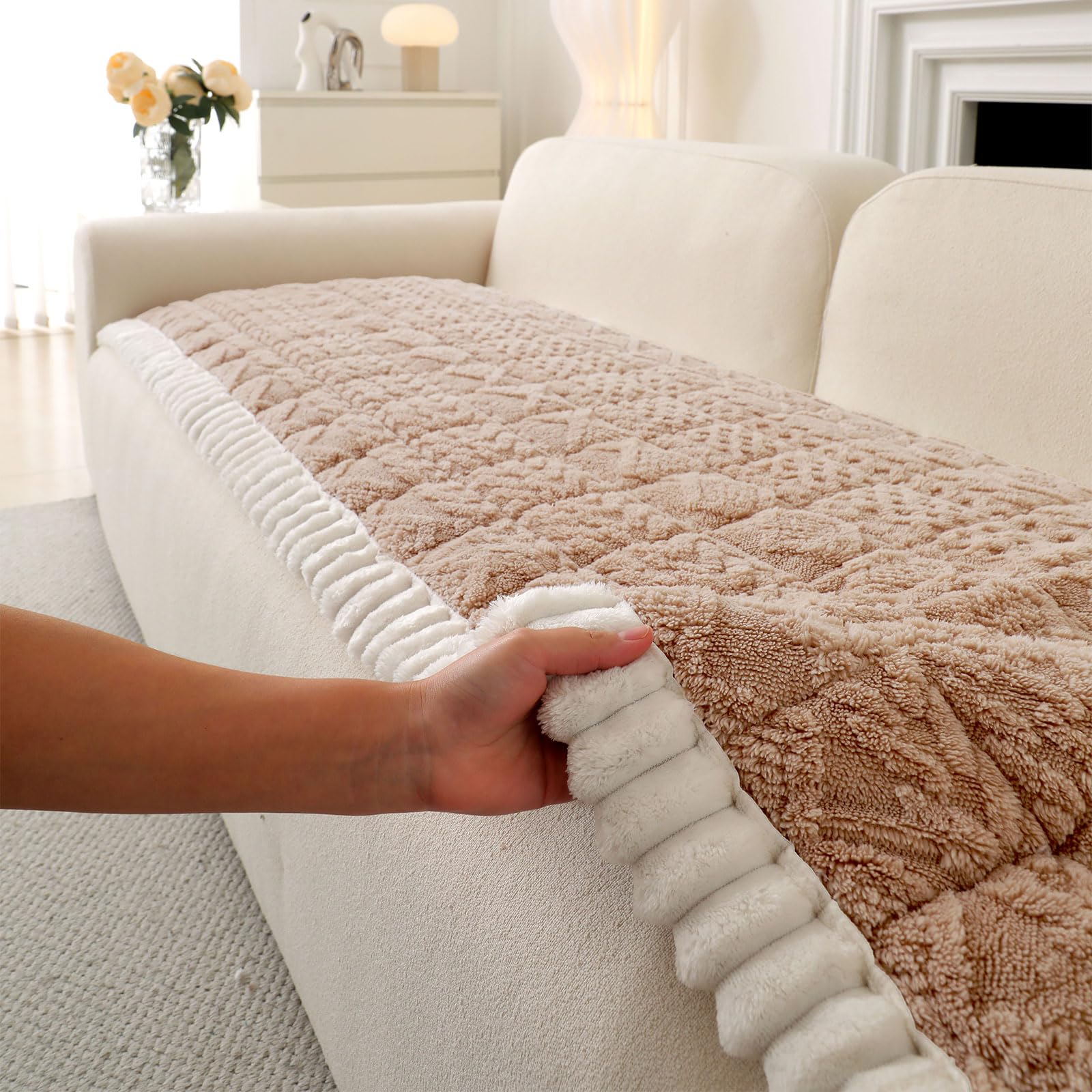 All Seasons Sofa Covers for 3 Cushion Couch Washable (3 Ounce)