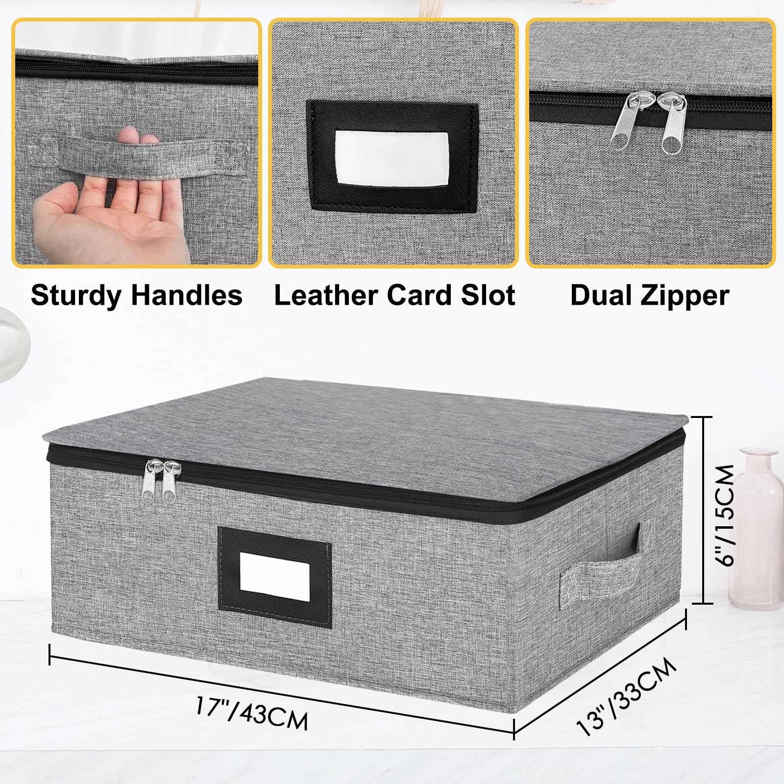 Coffee Mug Storage Box with Dividers