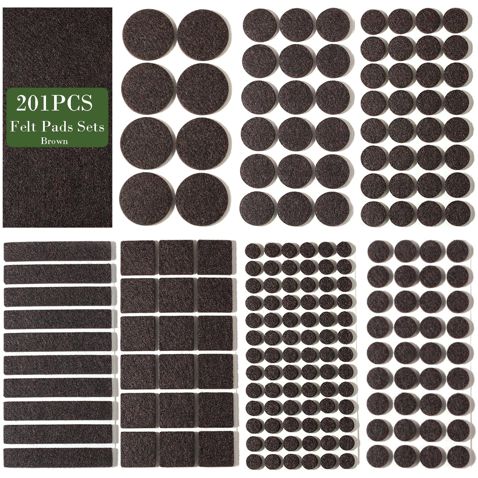 Felt Furniture Pads for Hardwood Floors (201 Count)