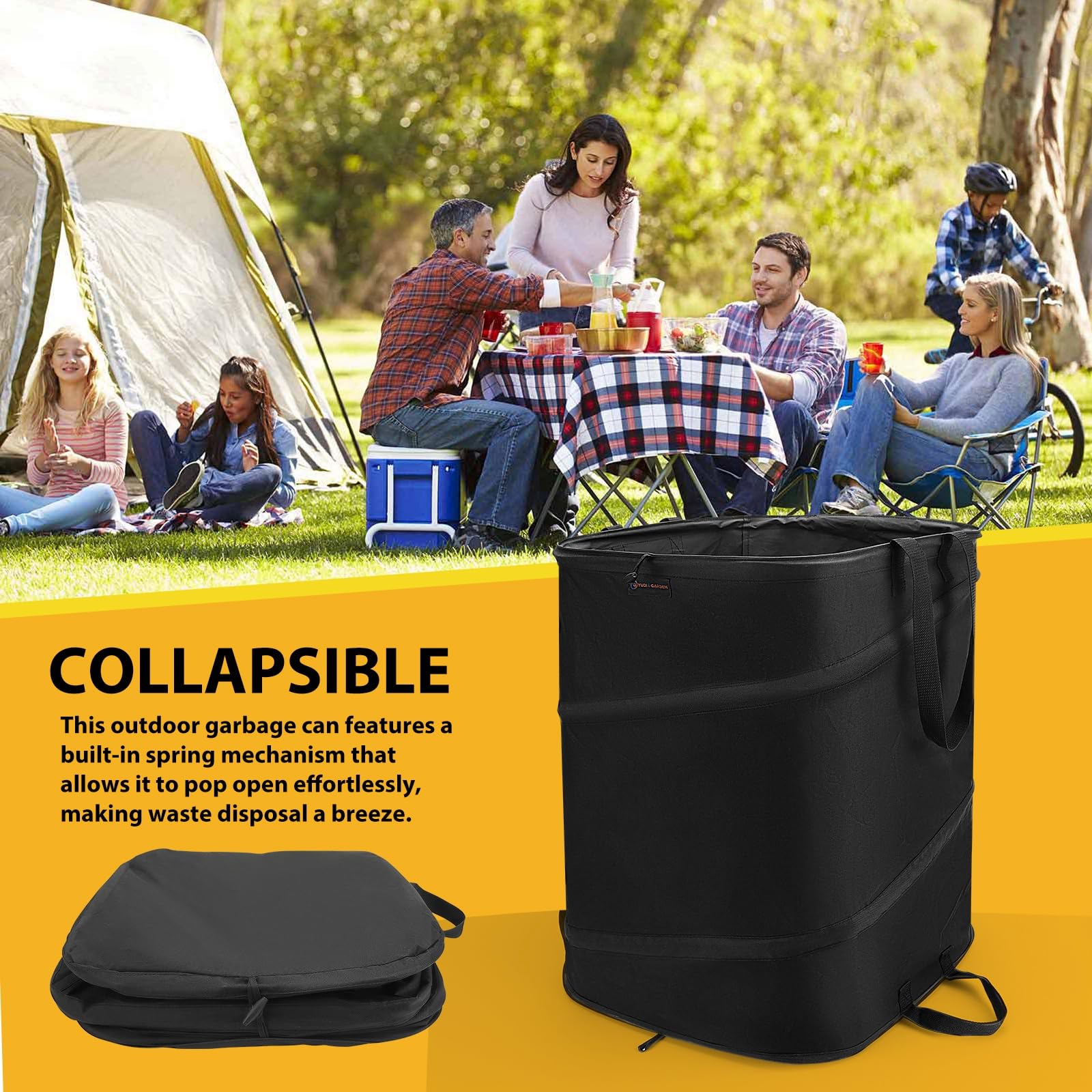 46 Gallon Square Collapsible Yard Waste Bin